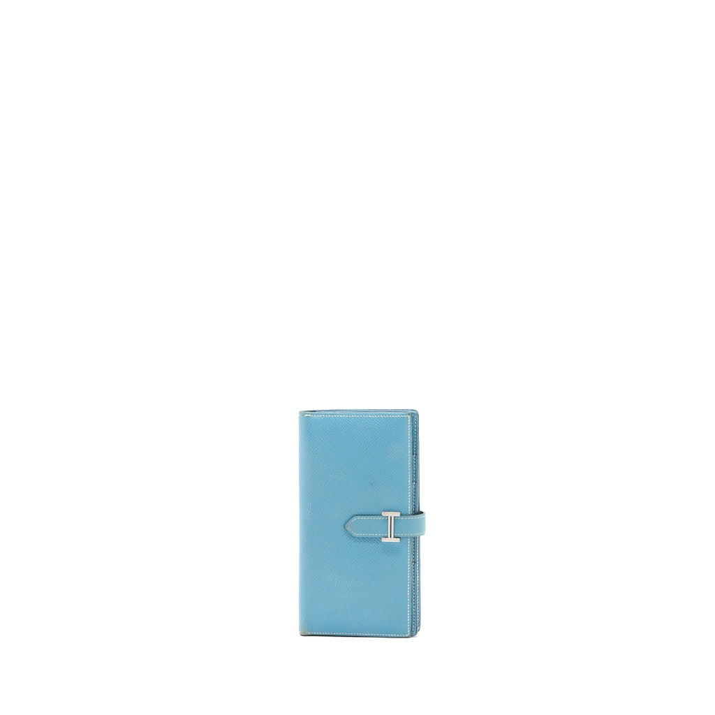 HERMES BEARN LONG WALLET EPSOM BLUE SHW