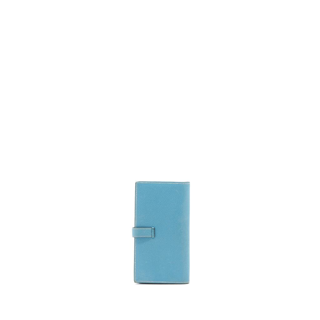 HERMES BEARN LONG WALLET EPSOM BLUE SHW