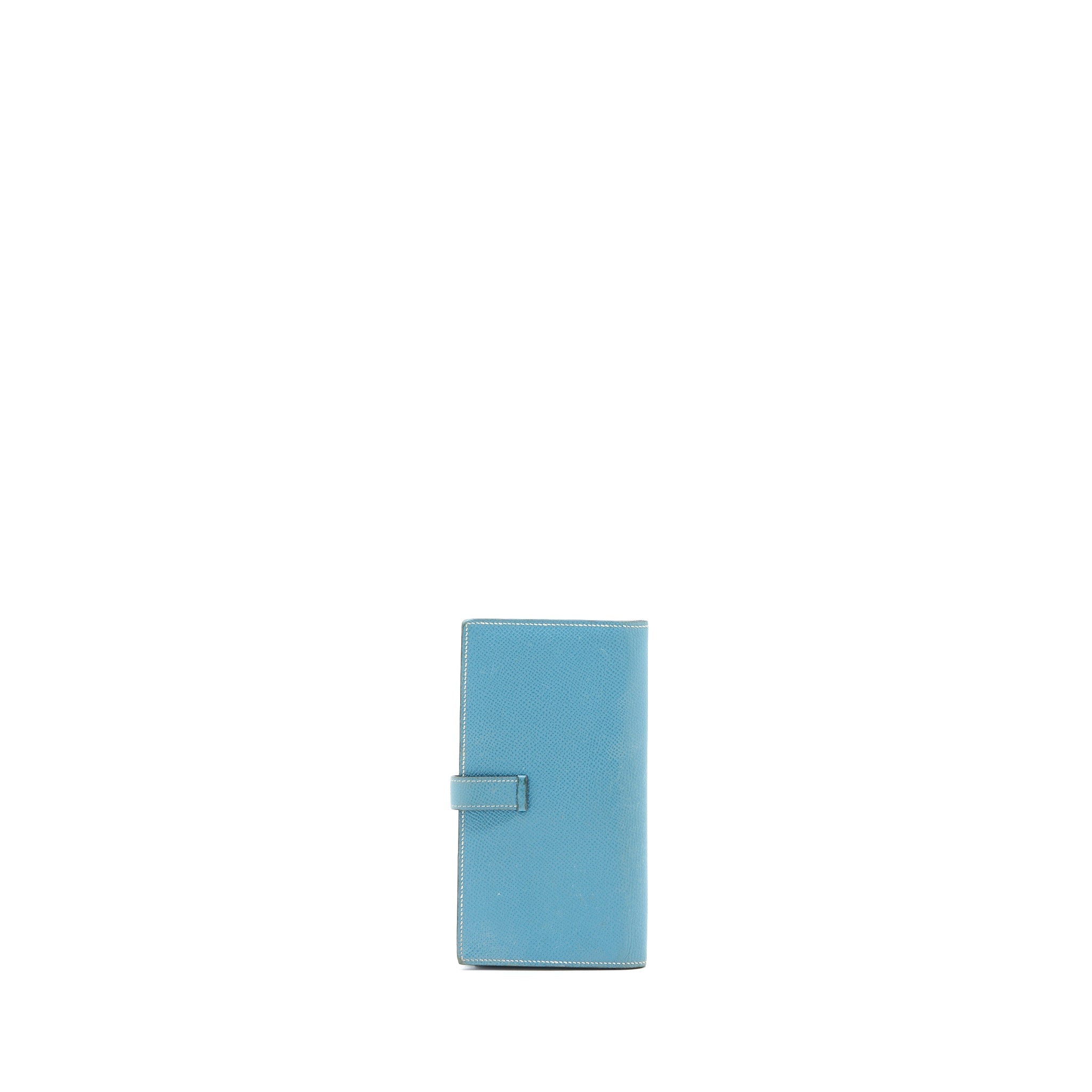 HERMES BEARN LONG WALLET EPSOM BLUE SHW