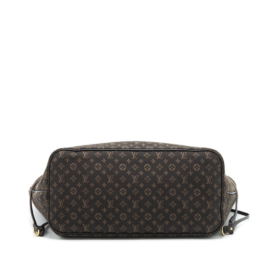 LOUIS VUITTON NEVERFULL MM MONOGRAM FABRIC DARK BROWN GHW