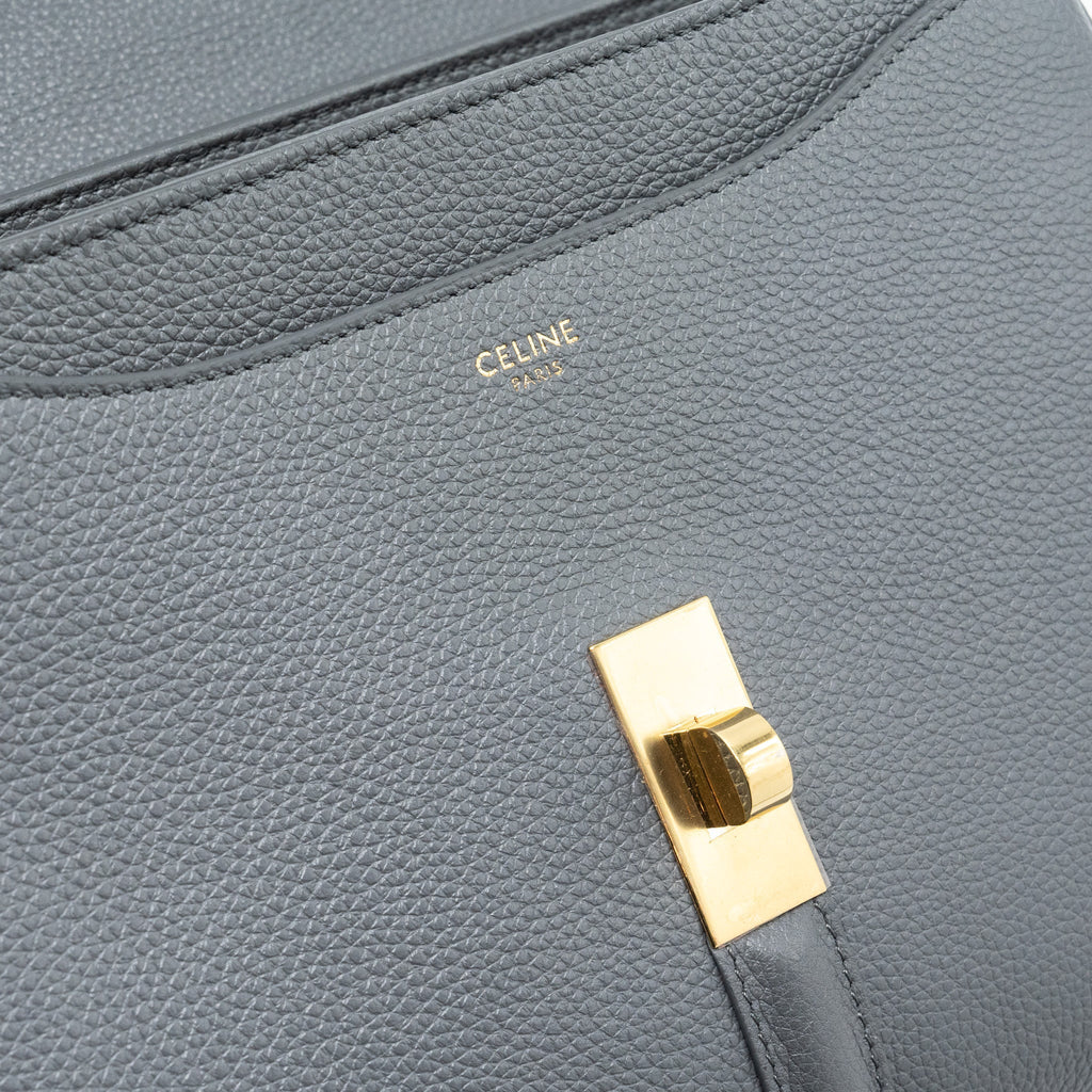 CELINE SMALL 16 BAG GRAINED CALFSKIN GREY GHW