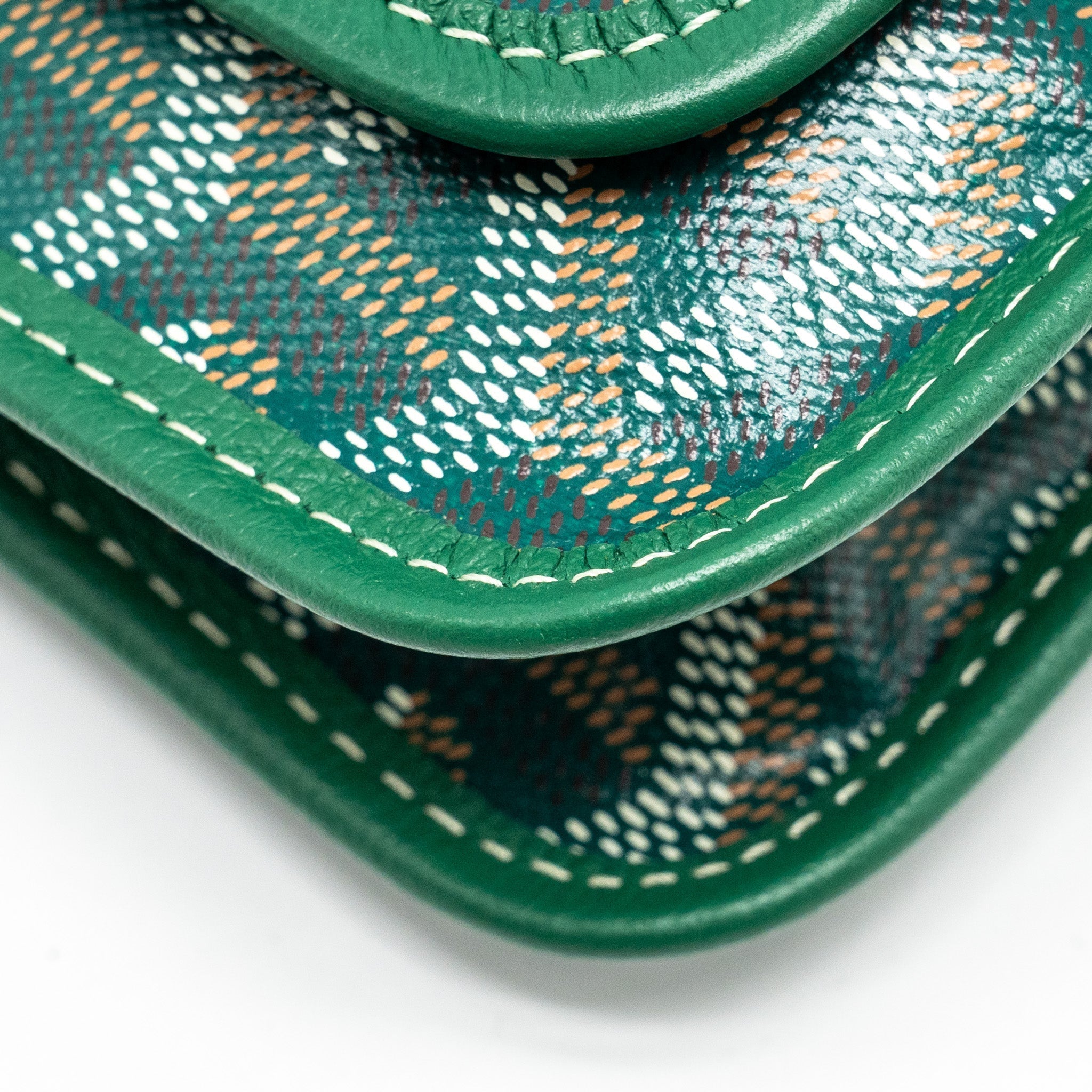GOYARD PORTEFEUILLE POCHETTE PLUMET GOYARDINE CANVAS VERT SHW