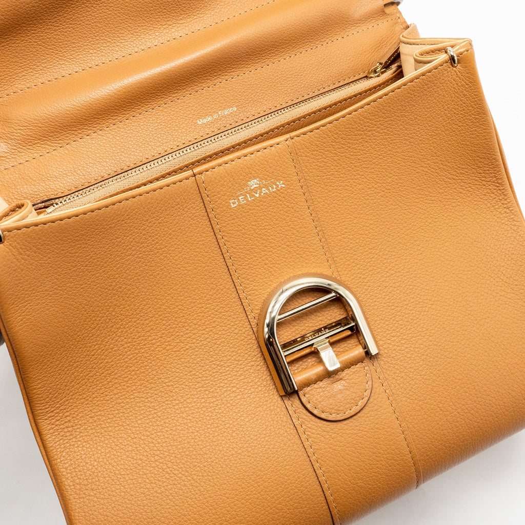 DELVAUX BRILLIANT MM CALFSKIN BROWN SHW