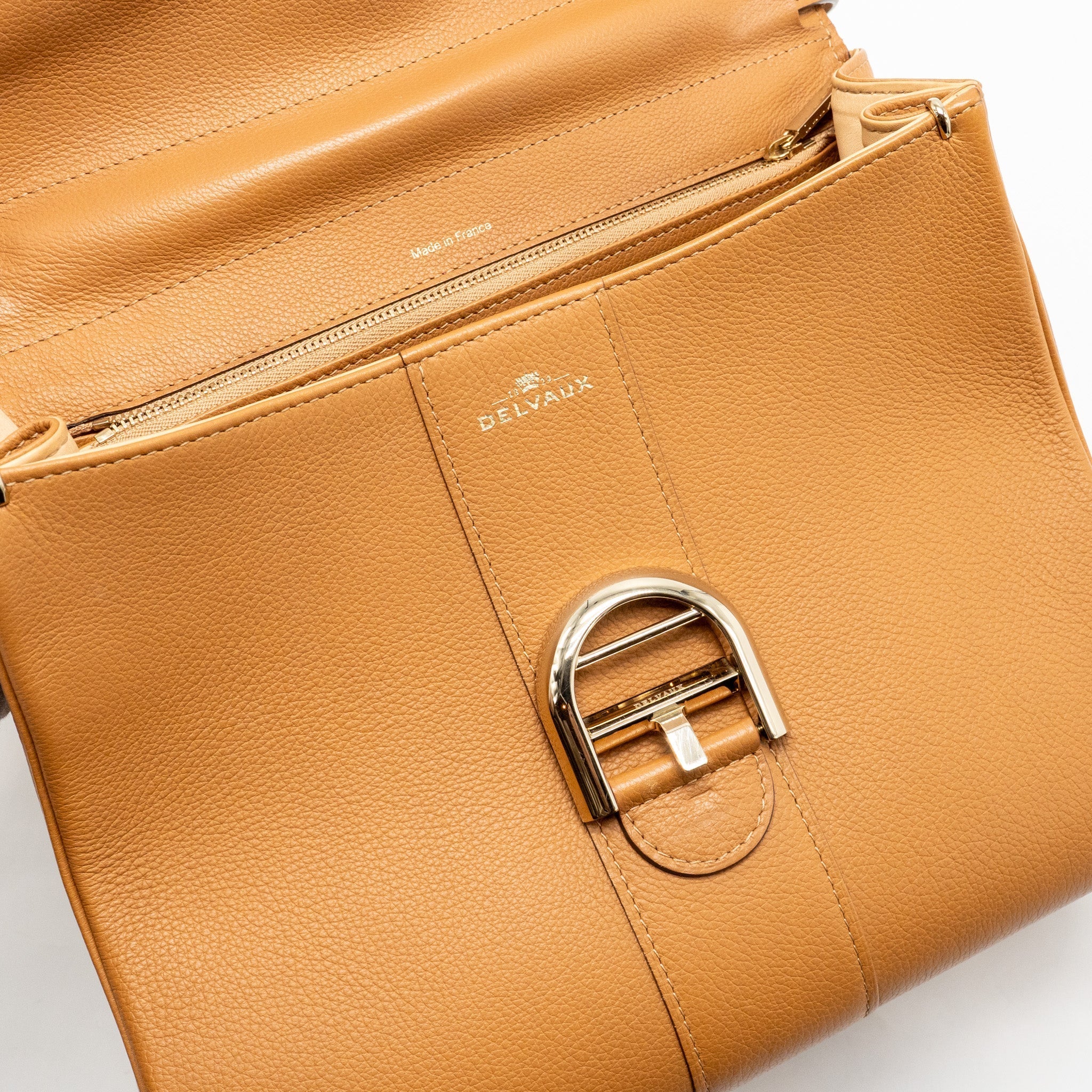 DELVAUX BRILLIANT MM CALFSKIN BROWN SHW