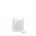 HERMES MINI EVELYN CLEMENCE BLUE PALE/NATA GHW