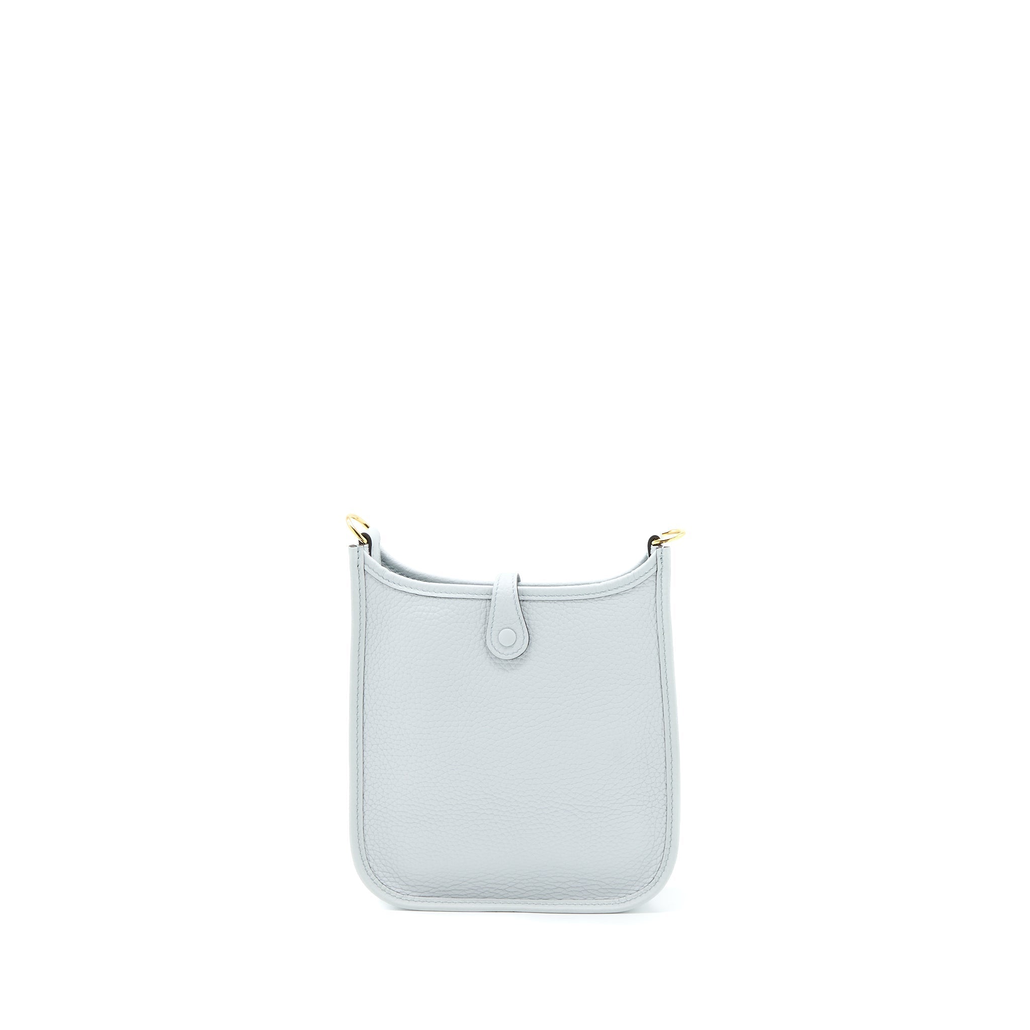 HERMES MINI EVELYN CLEMENCE BLUE PALE/NATA GHW