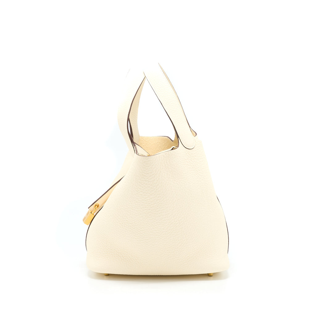 Hermes Picotin 22 Lock Bag Clemence Nata GHW