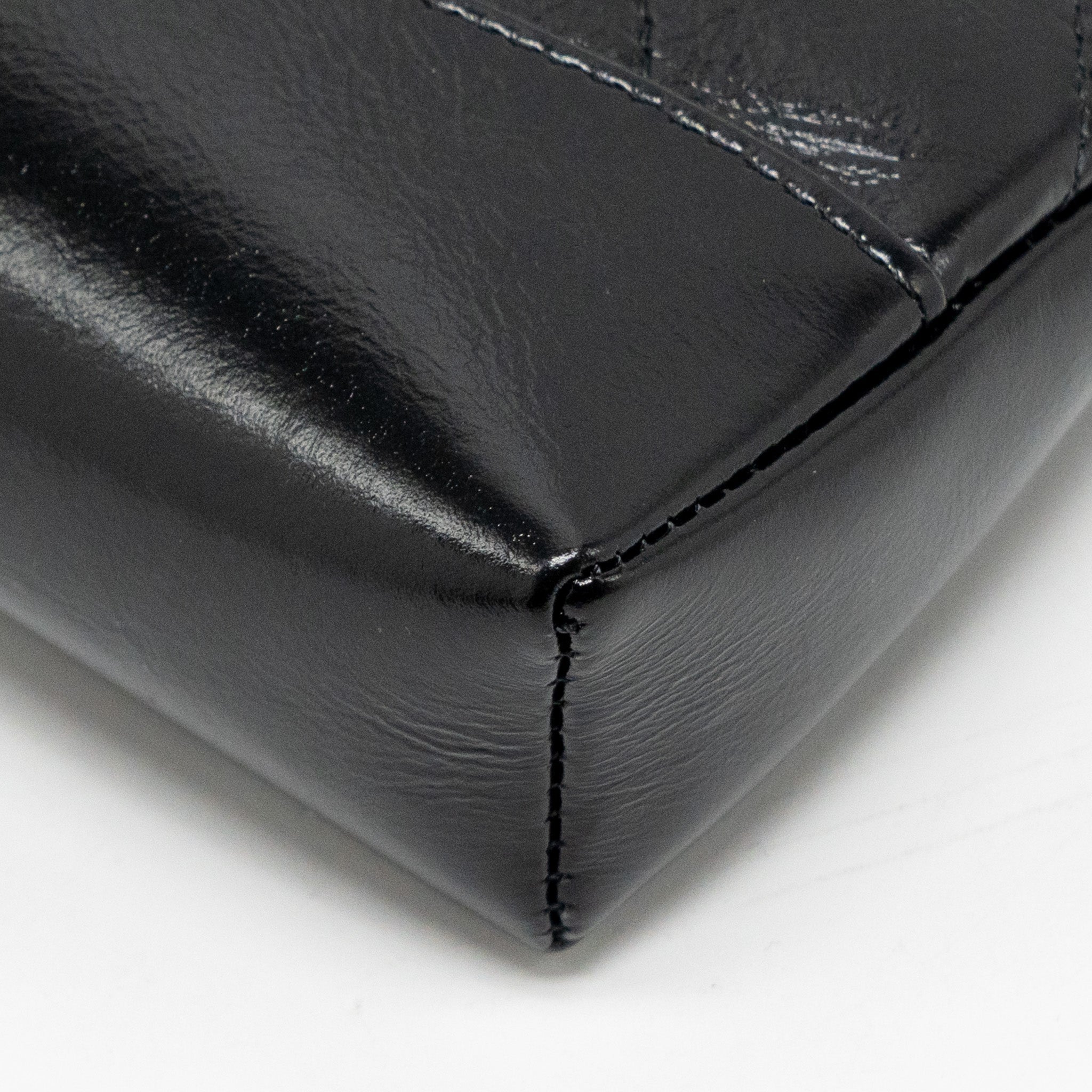 CHANEL 24C MINI 31 CLUTCH WITH CHAIN SHINY CALFSKIN BLACK LGHW (MICROCHIP)