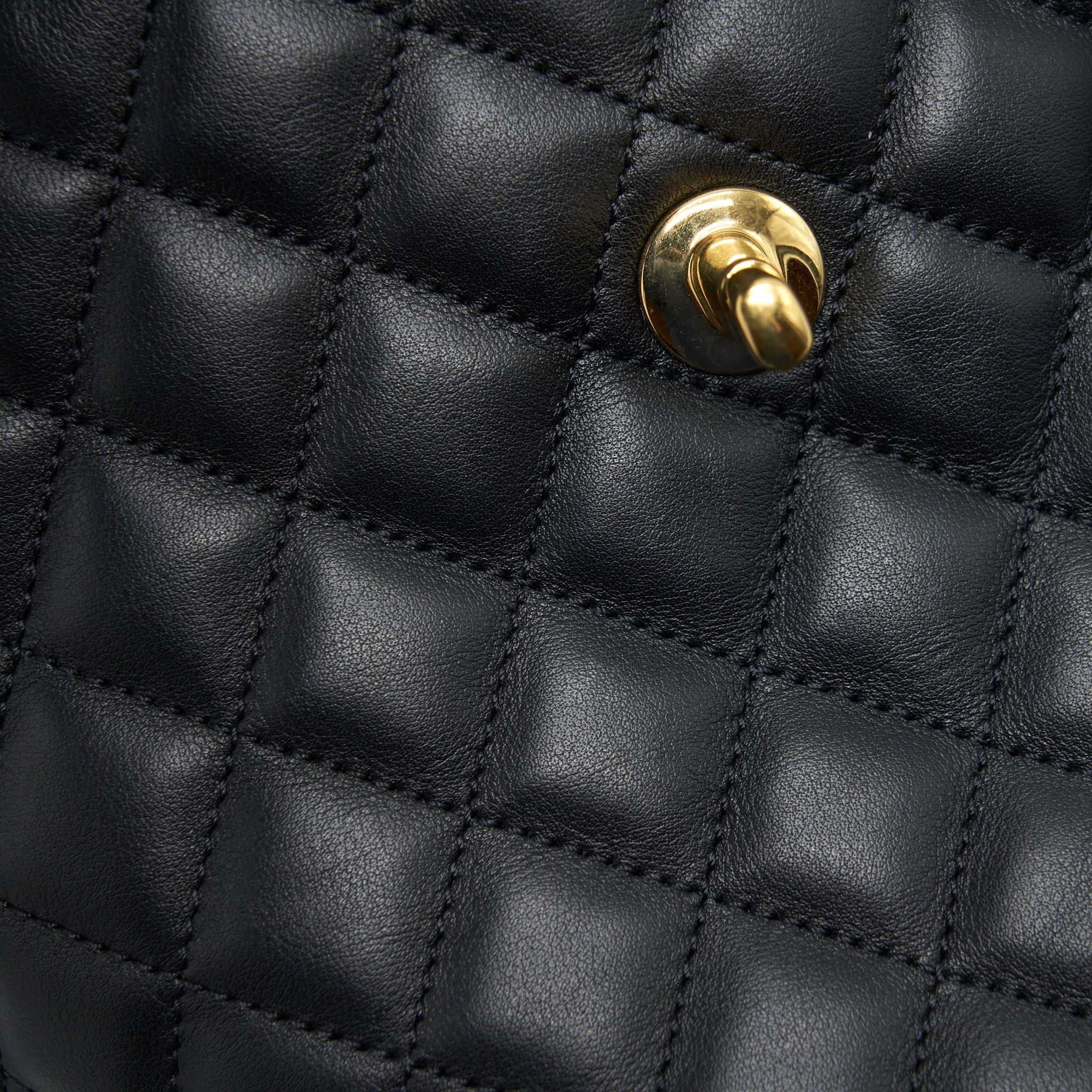 CHANEL QUILTED BACKPACK CALFSKIN BLACK GHW