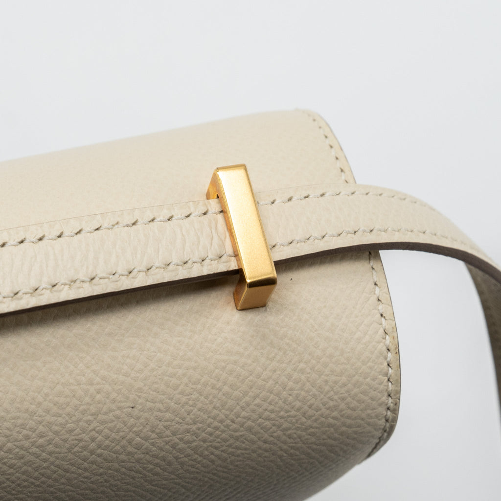 Hermes mini constance epsom craie GHW