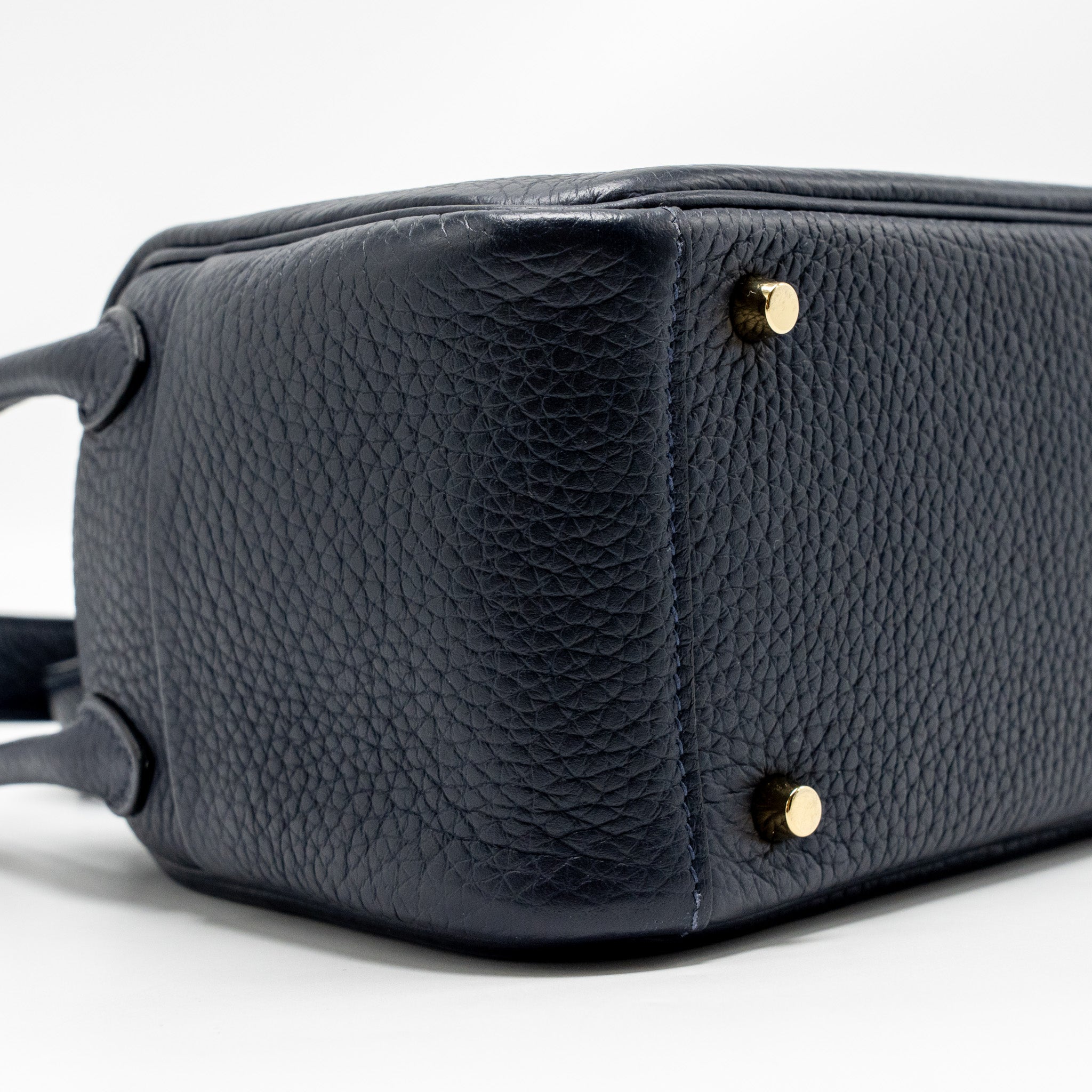 HERMES MINI LINDY CLEMENCE BLUE NUIT GHW