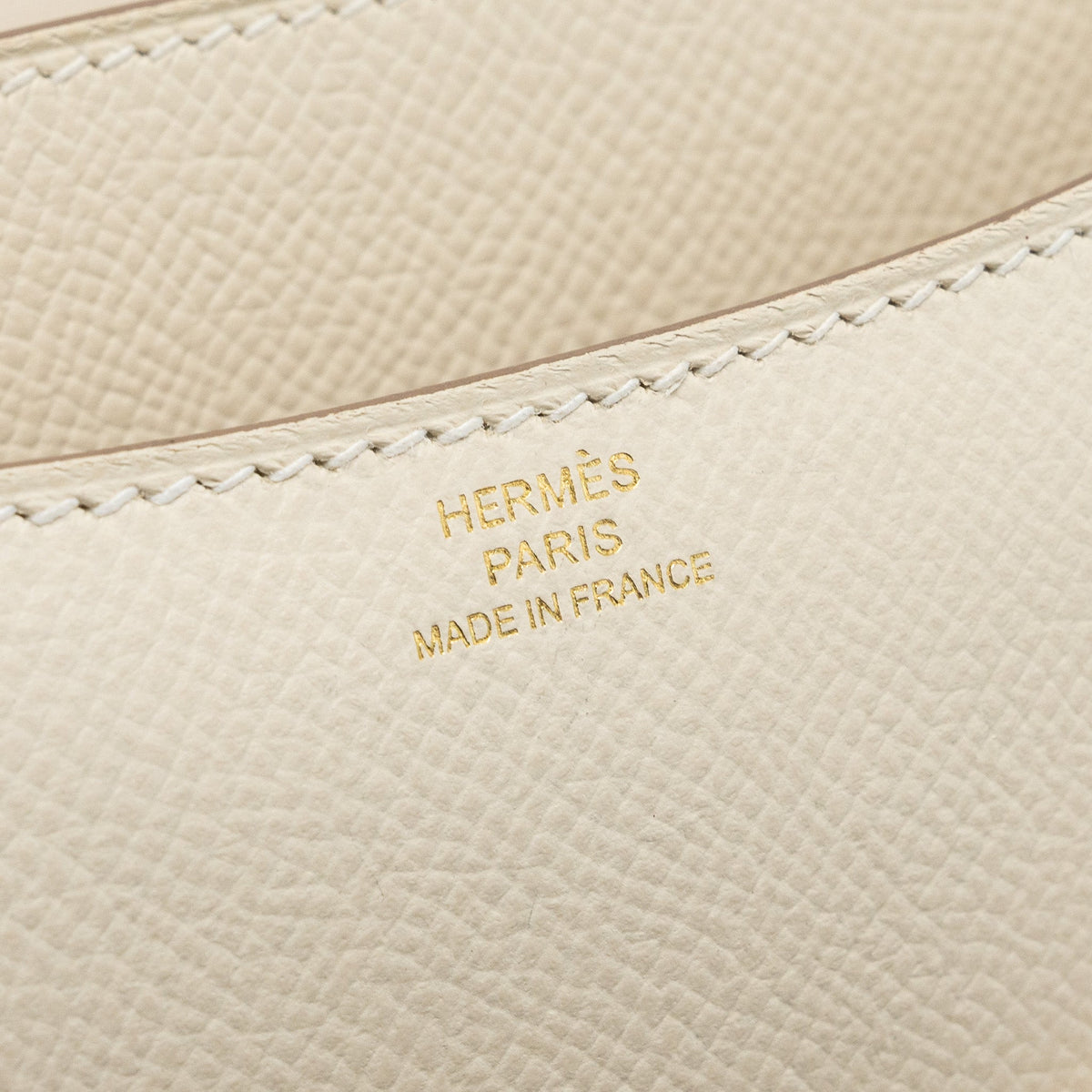 Hermes mini constance epsom craie GHW