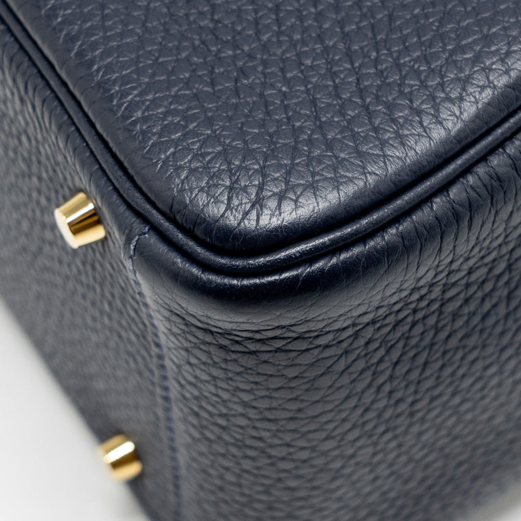 HERMES MINI LINDY CLEMENCE BLUE NUIT GHW