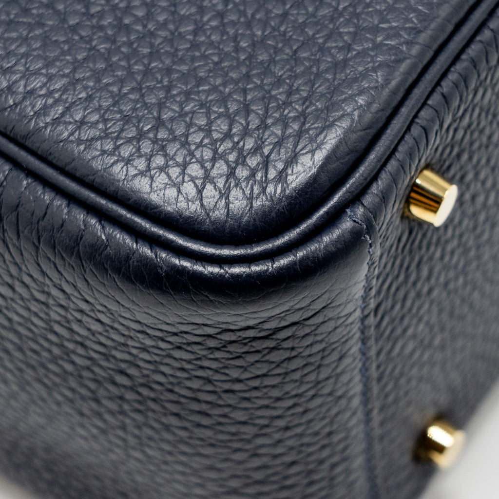 HERMES MINI LINDY CLEMENCE BLUE NUIT GHW