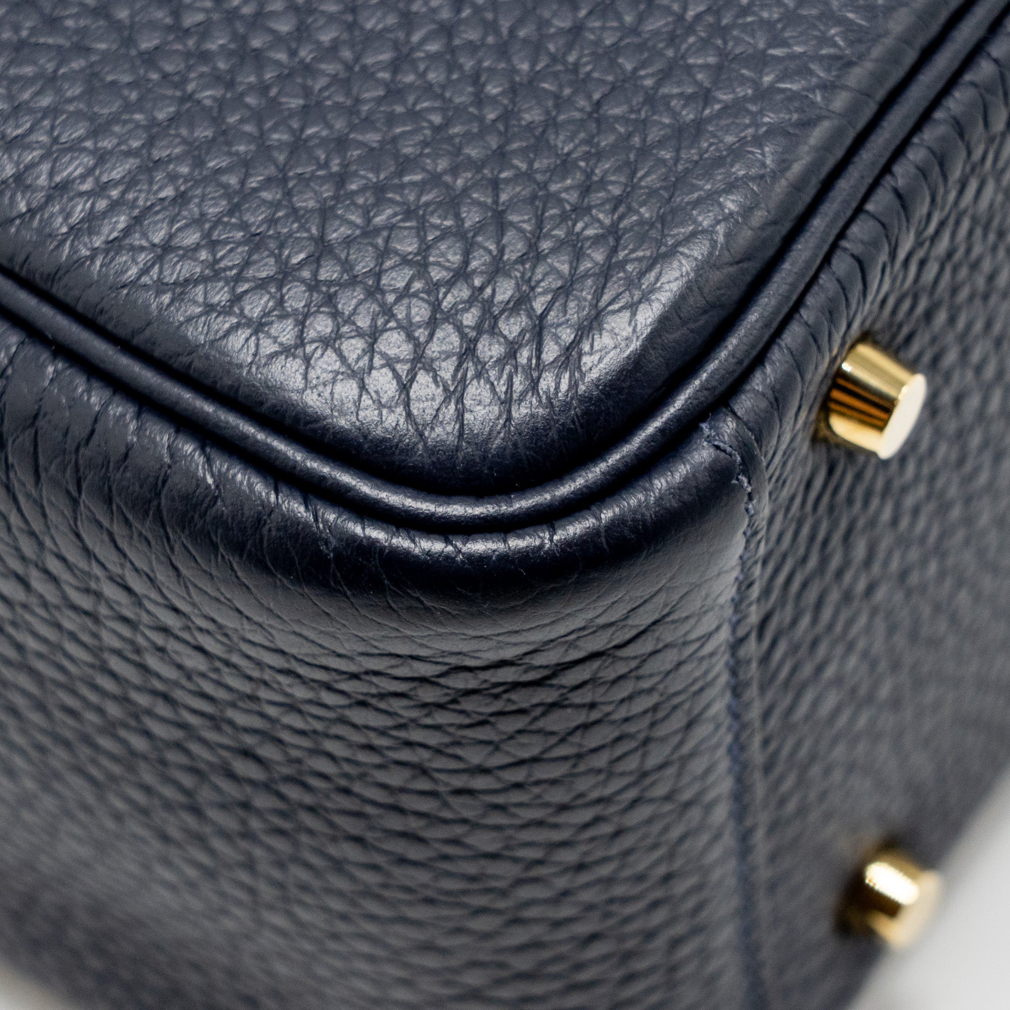 HERMES MINI LINDY CLEMENCE BLUE NUIT GHW
