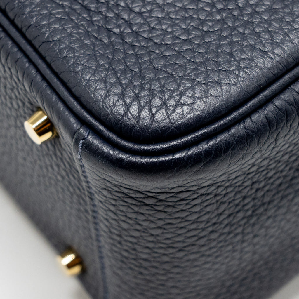 HERMES MINI LINDY CLEMENCE BLUE NUIT GHW