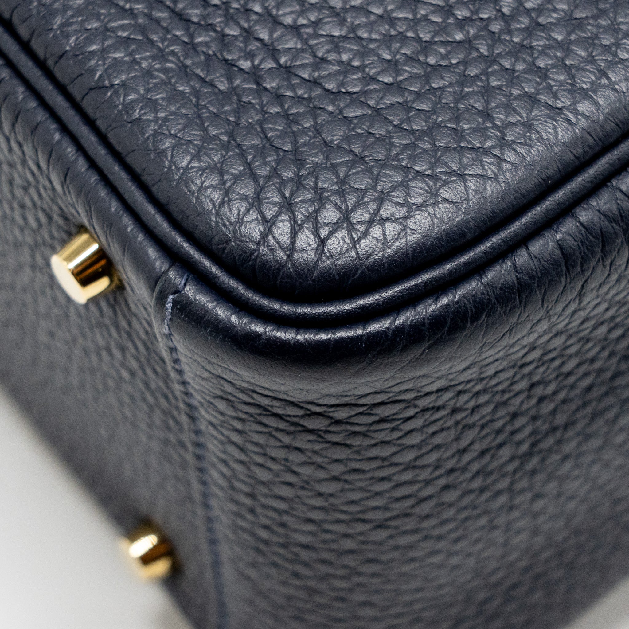 HERMES MINI LINDY CLEMENCE BLUE NUIT GHW