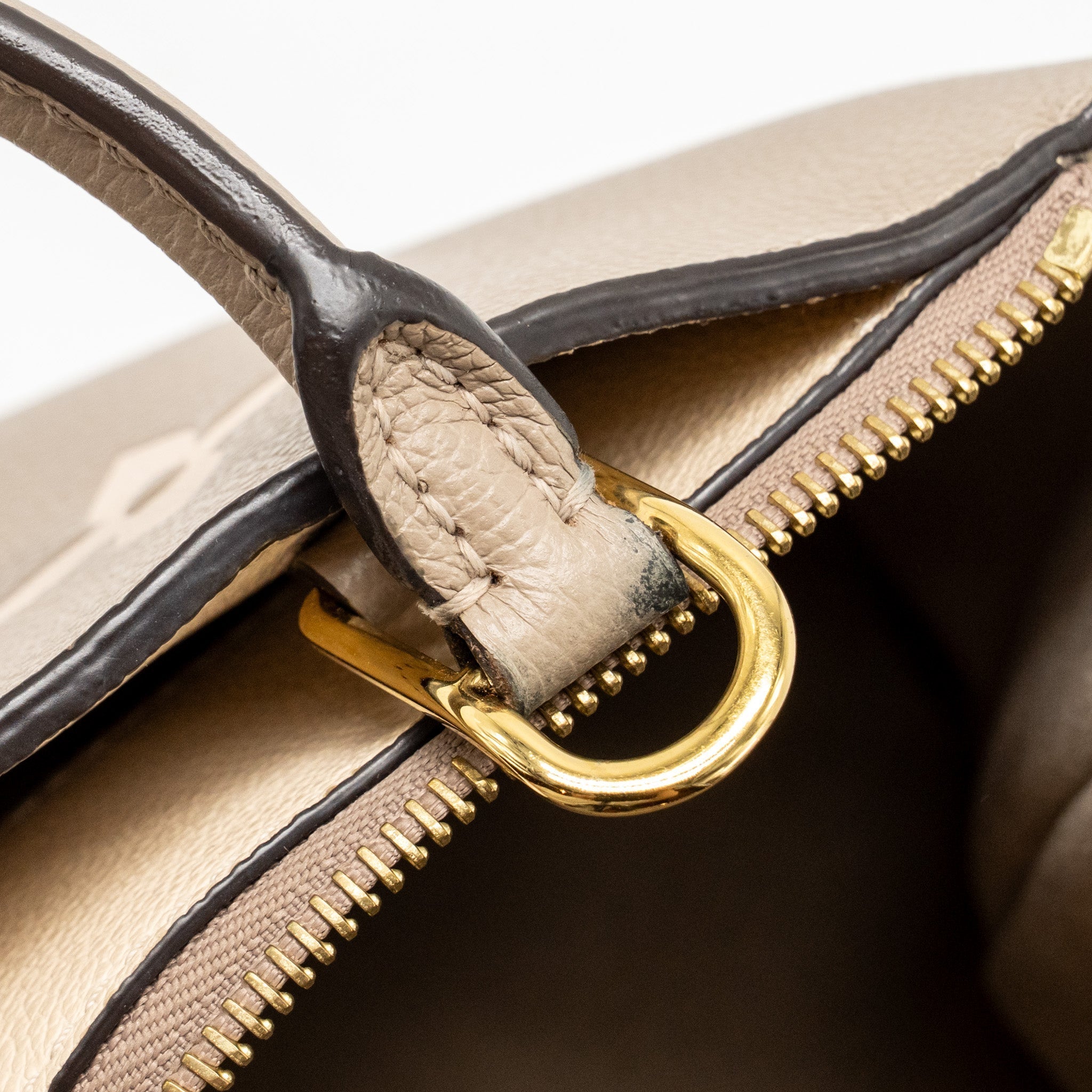 LOUIS VUITTON PETIT PALAIS BAG BICOLOUR MONOGRAM EMPREINTE LEATHER TOURTERELLE/CREME GHW