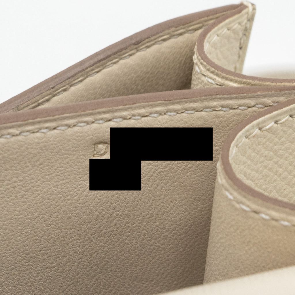 Hermes mini constance epsom craie GHW