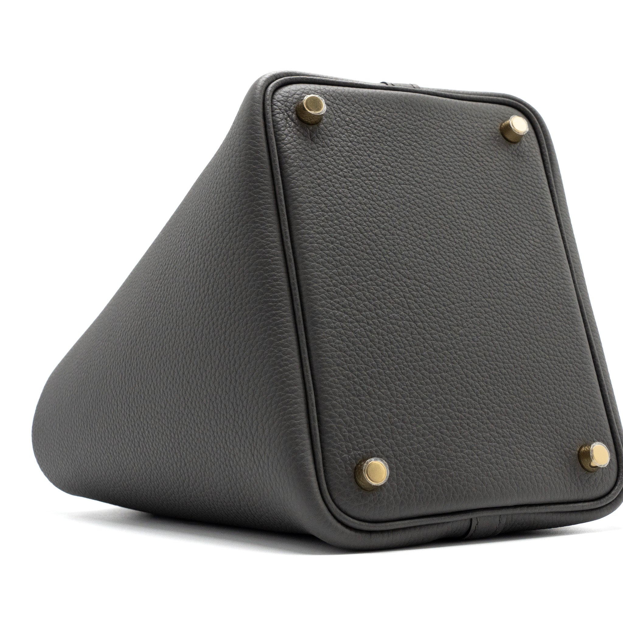 HERMES PICOTIN 18 LOCK BAG TAURILLON MAURICE GRAPHITE GHW