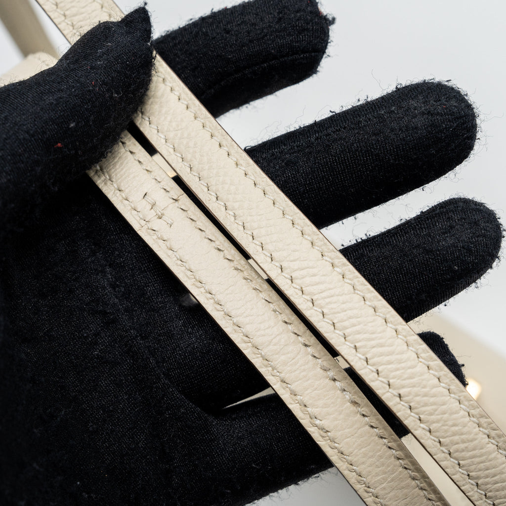 Hermes mini constance epsom craie GHW