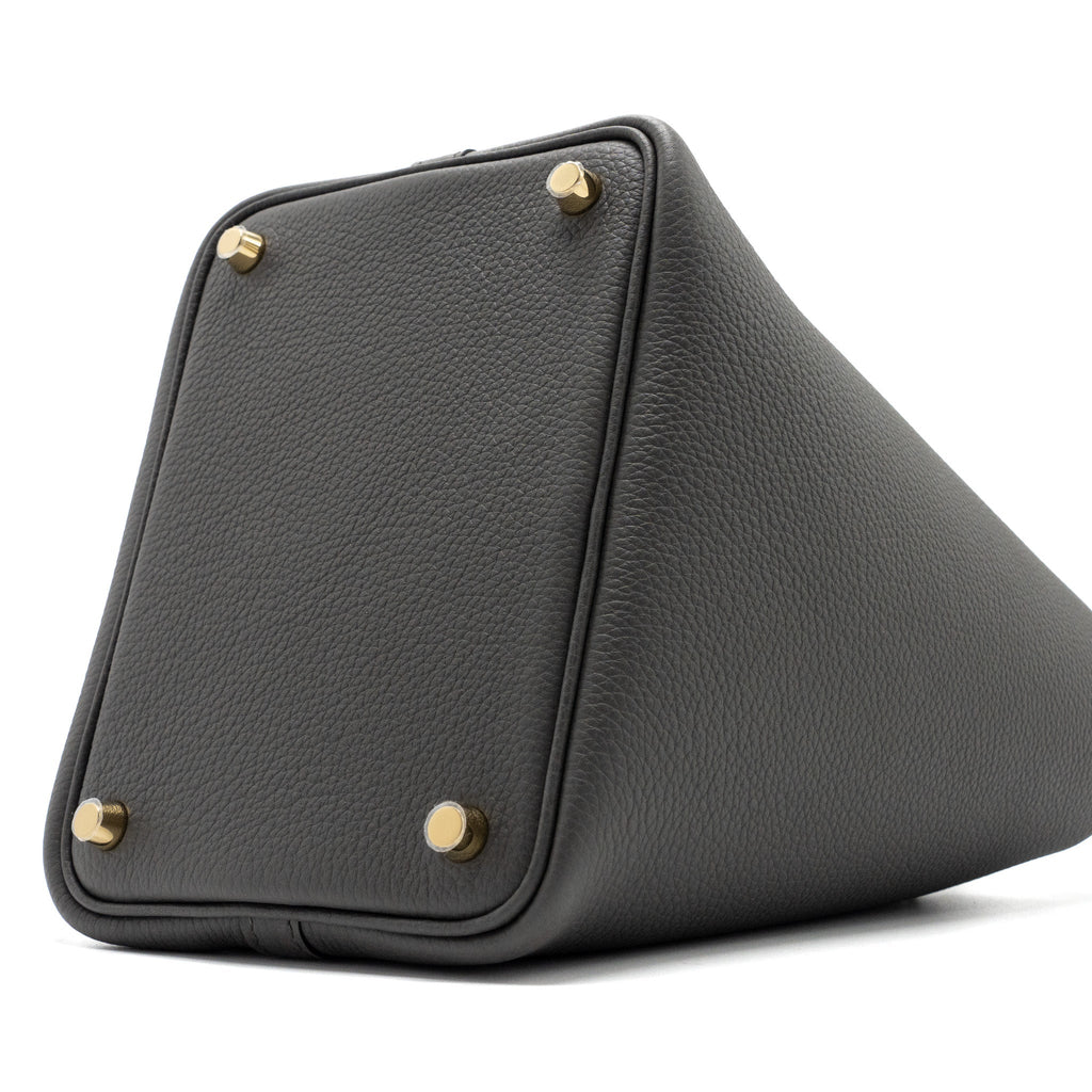 HERMES PICOTIN 18 LOCK BAG TAURILLON MAURICE GRAPHITE GHW