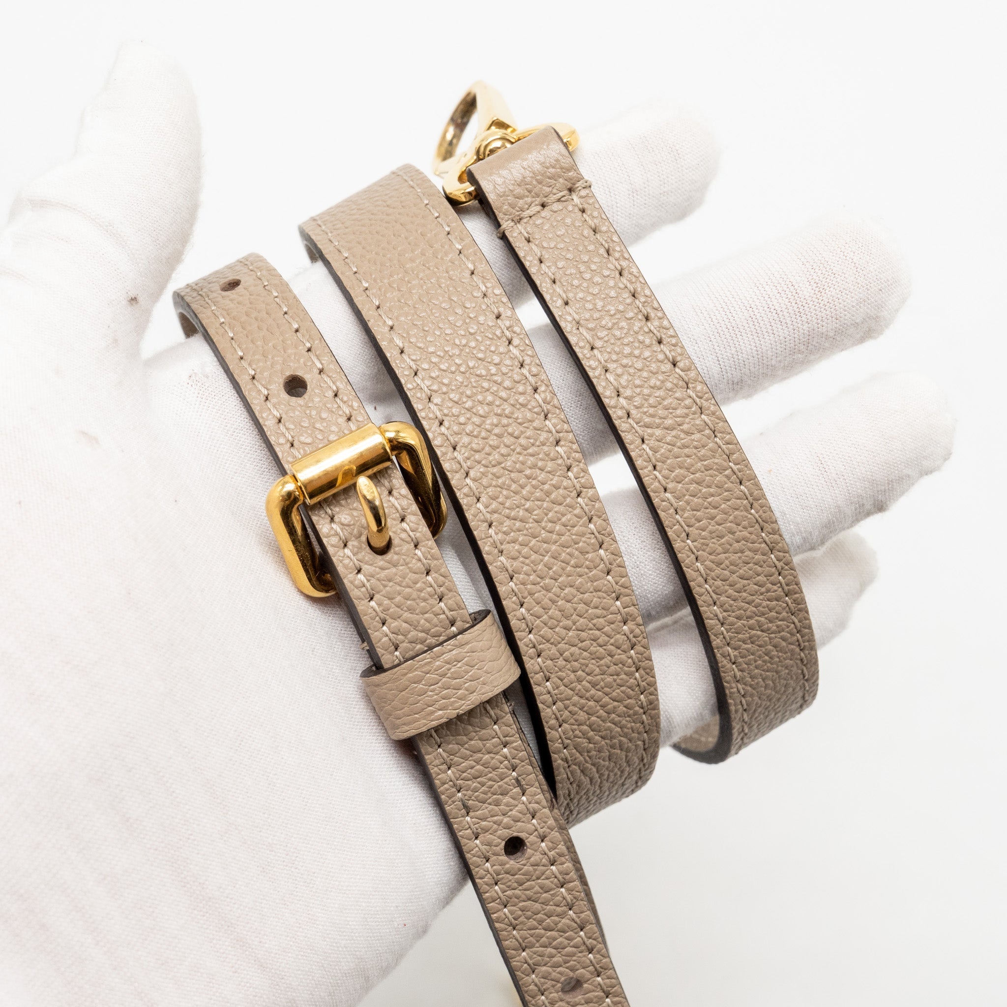 LOUIS VUITTON PETIT PALAIS BAG BICOLOUR MONOGRAM EMPREINTE LEATHER TOURTERELLE/CREME GHW