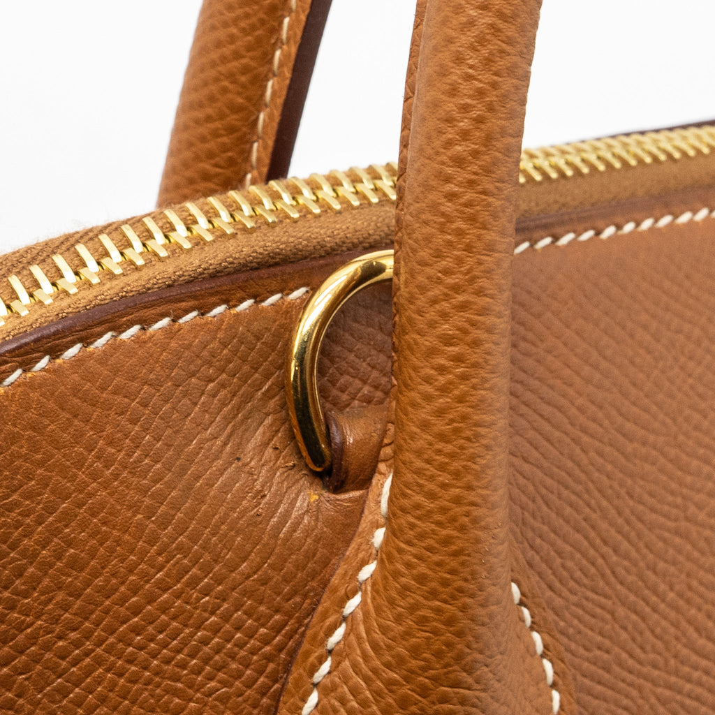 Hermes Bolide 31 Epsom Gold GHW Stamp Circle Z