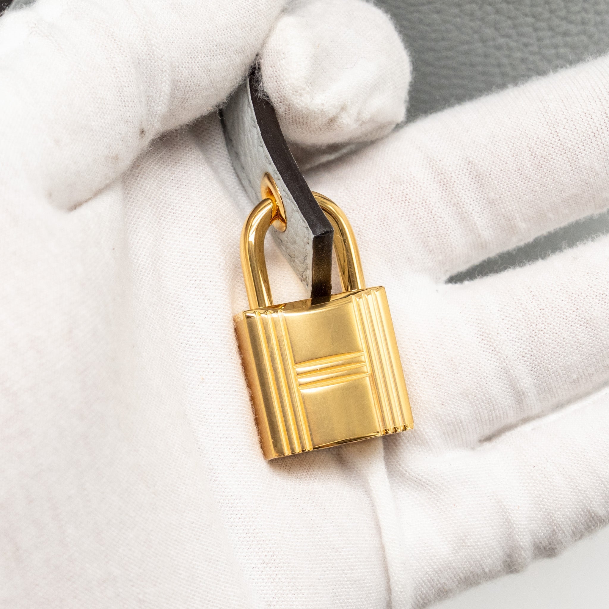 HERMES PICOTIN 22 LOCK BAG CLEMENCE BLUE PALE GHW
