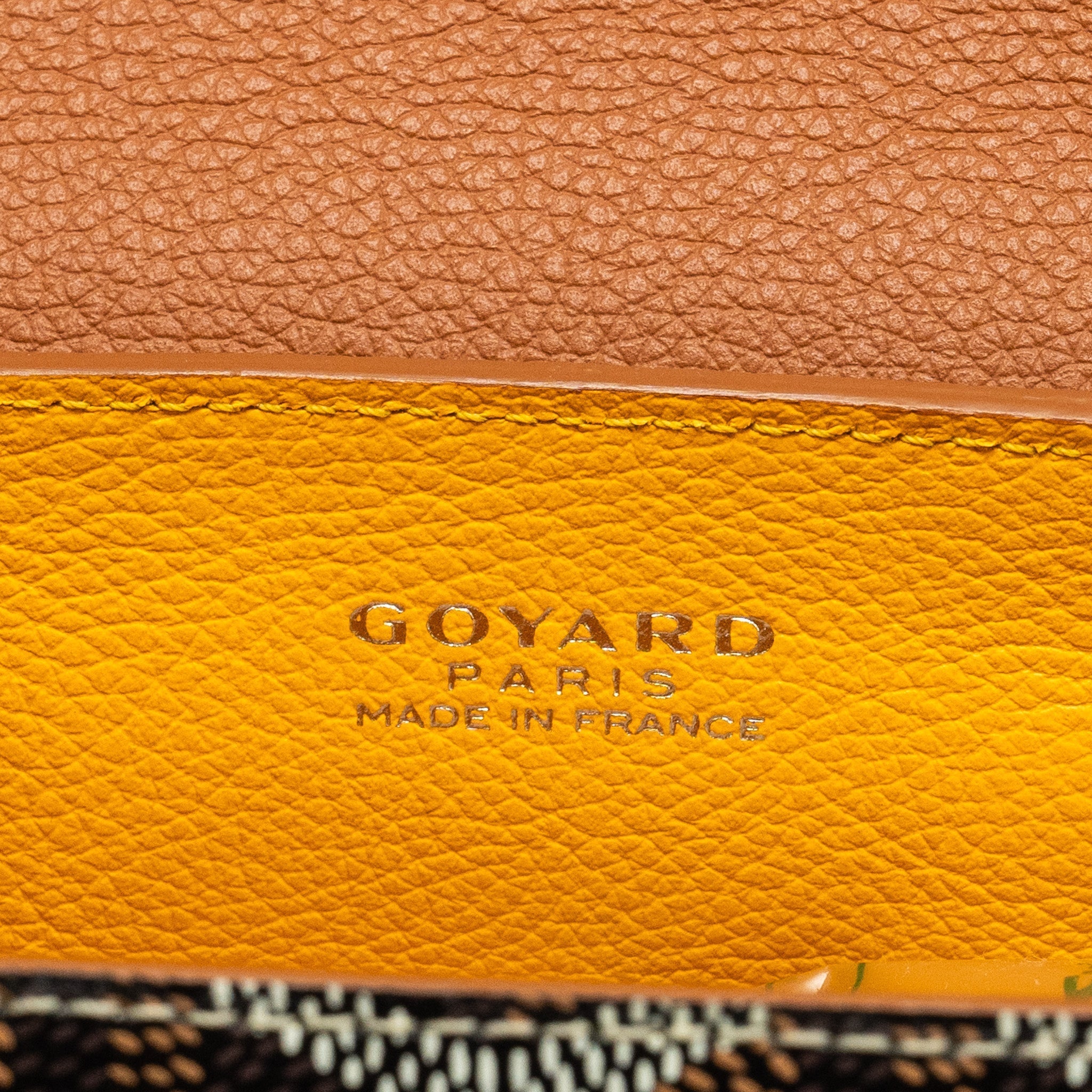 GOYARD MINI SAIGON BAG GOYARDINE CANVAS/CALFSKIN TAN/BLACK SHW
