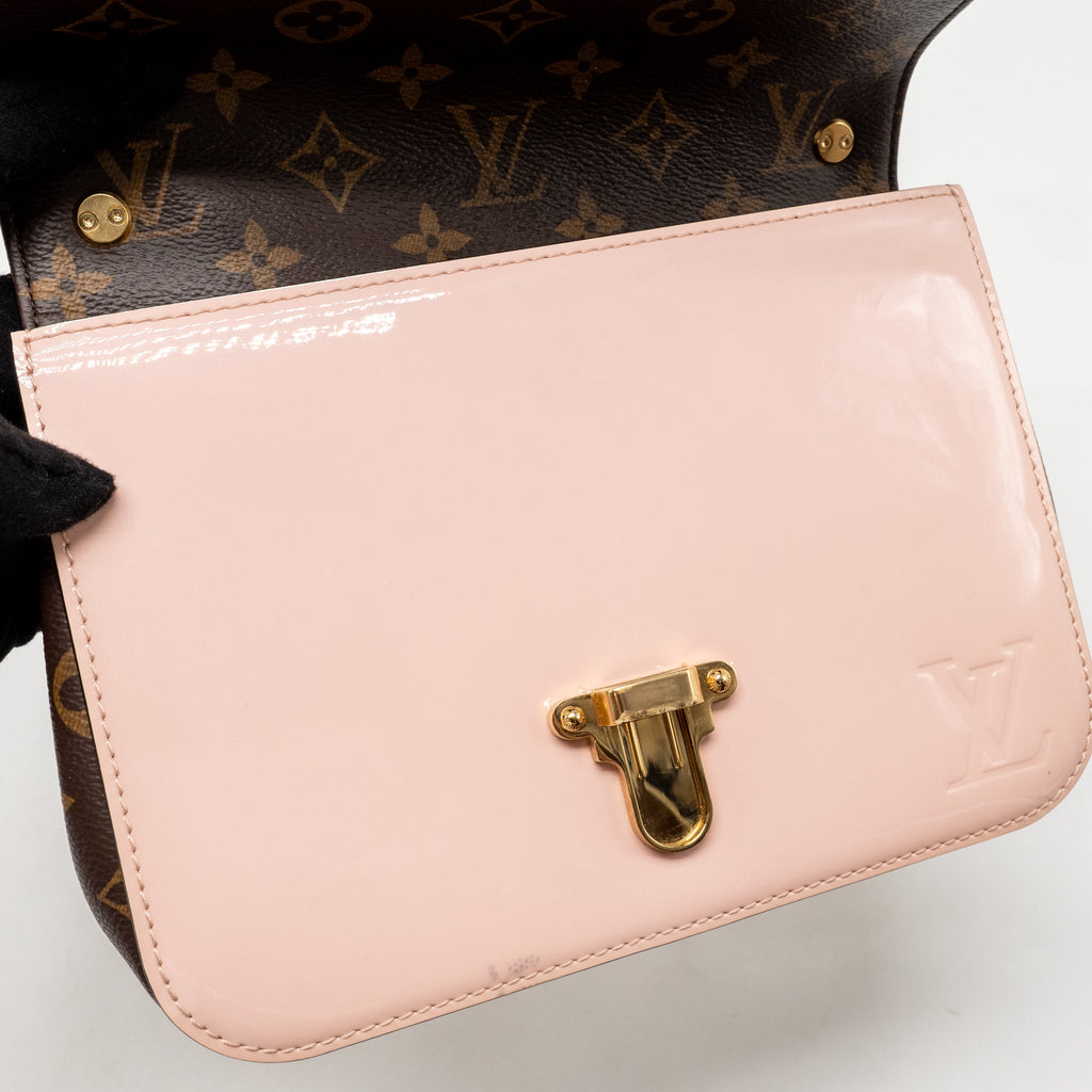 LOUIS VUITTON CHERRYWOOD BB SHOULDER BAG PATENT / MONOGRAM CANVAS LIGHT PINK GHW