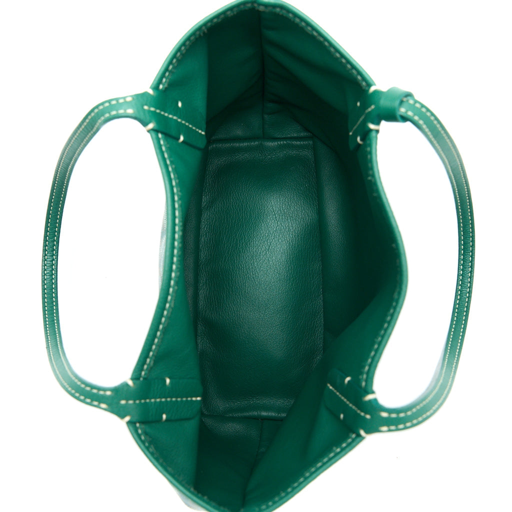 GOYARD ANJOU MINI BAG CANVAS/CALFSKIN GREEN SHW