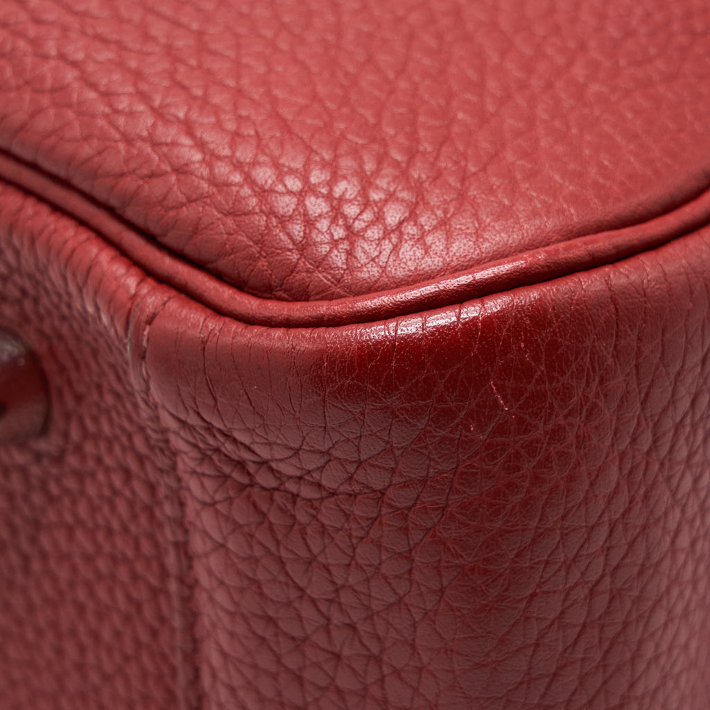 Hermes Lindy 34 Clemence K1 Rouge Grenat SHW