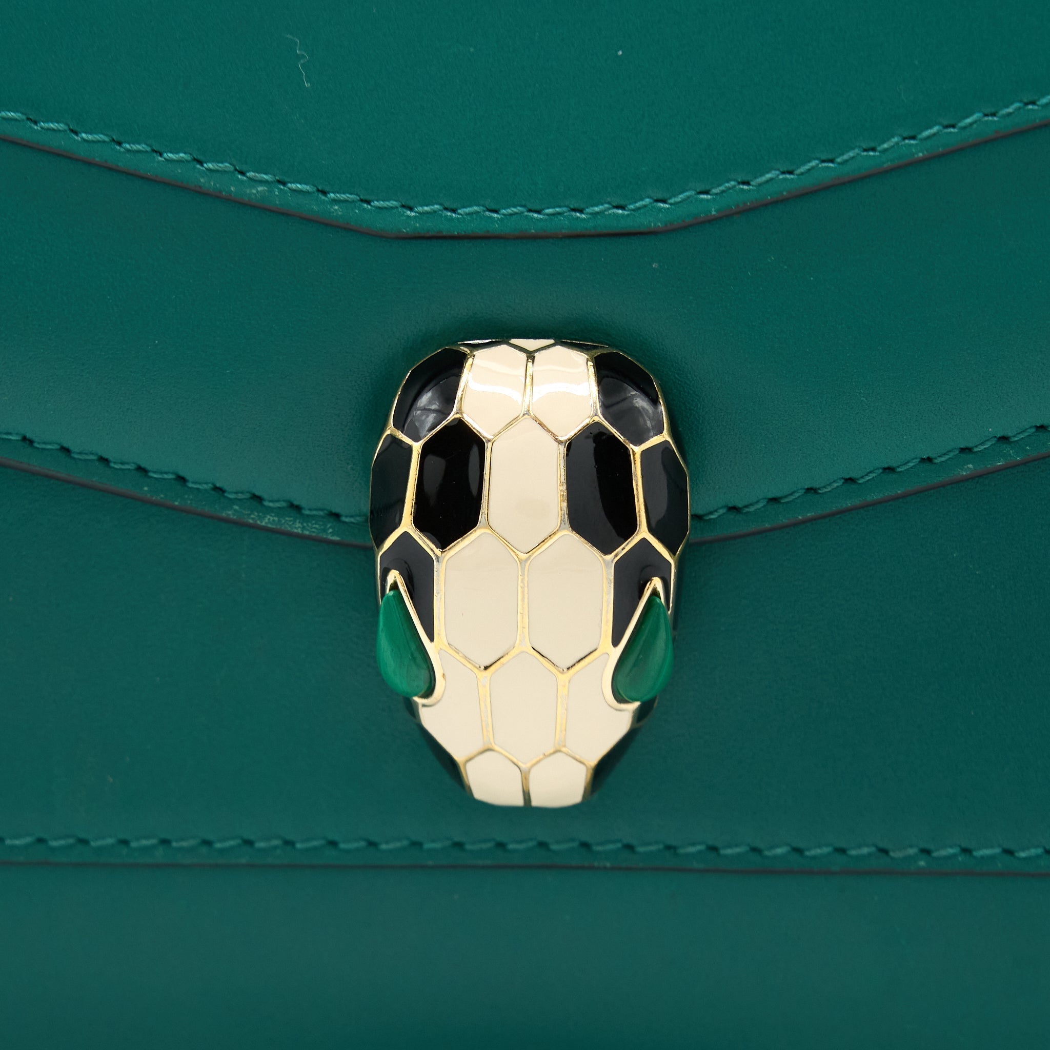 BVLGARI SERPENTI FOREVER CROSSBODY BAG CALFSKIN GREEN LGHW