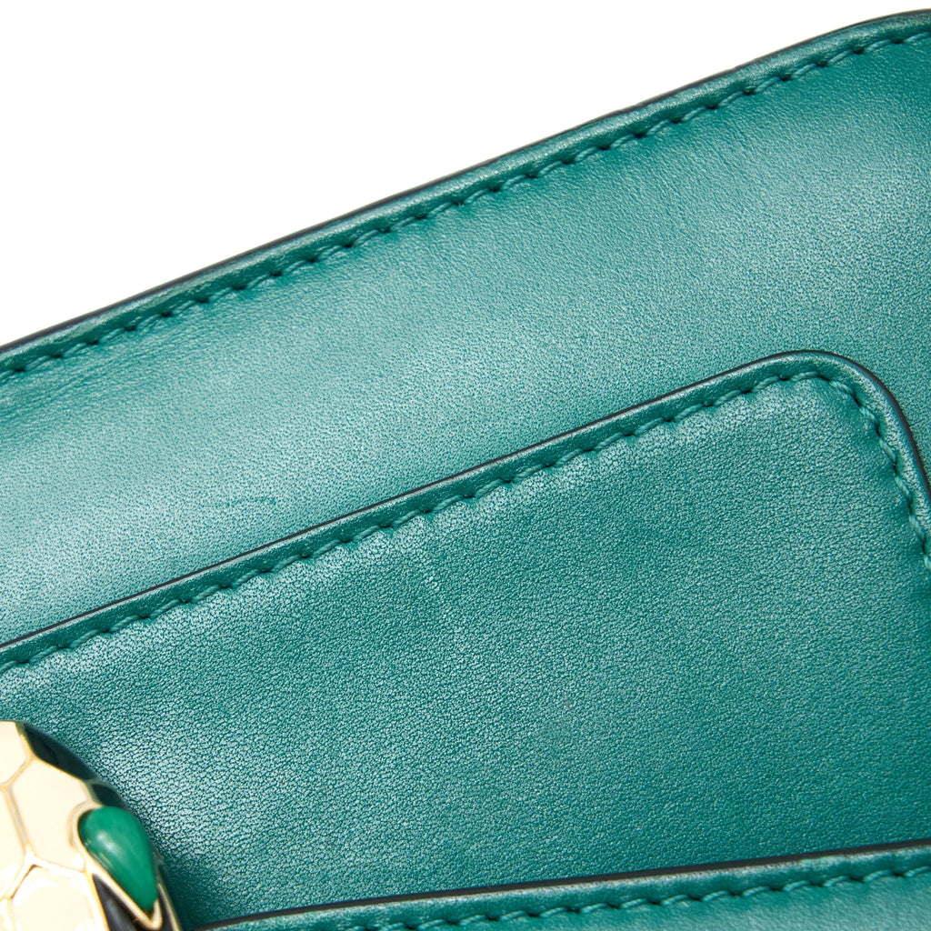 BVLGARI SERPENTI FOREVER CROSSBODY BAG CALFSKIN GREEN LGHW