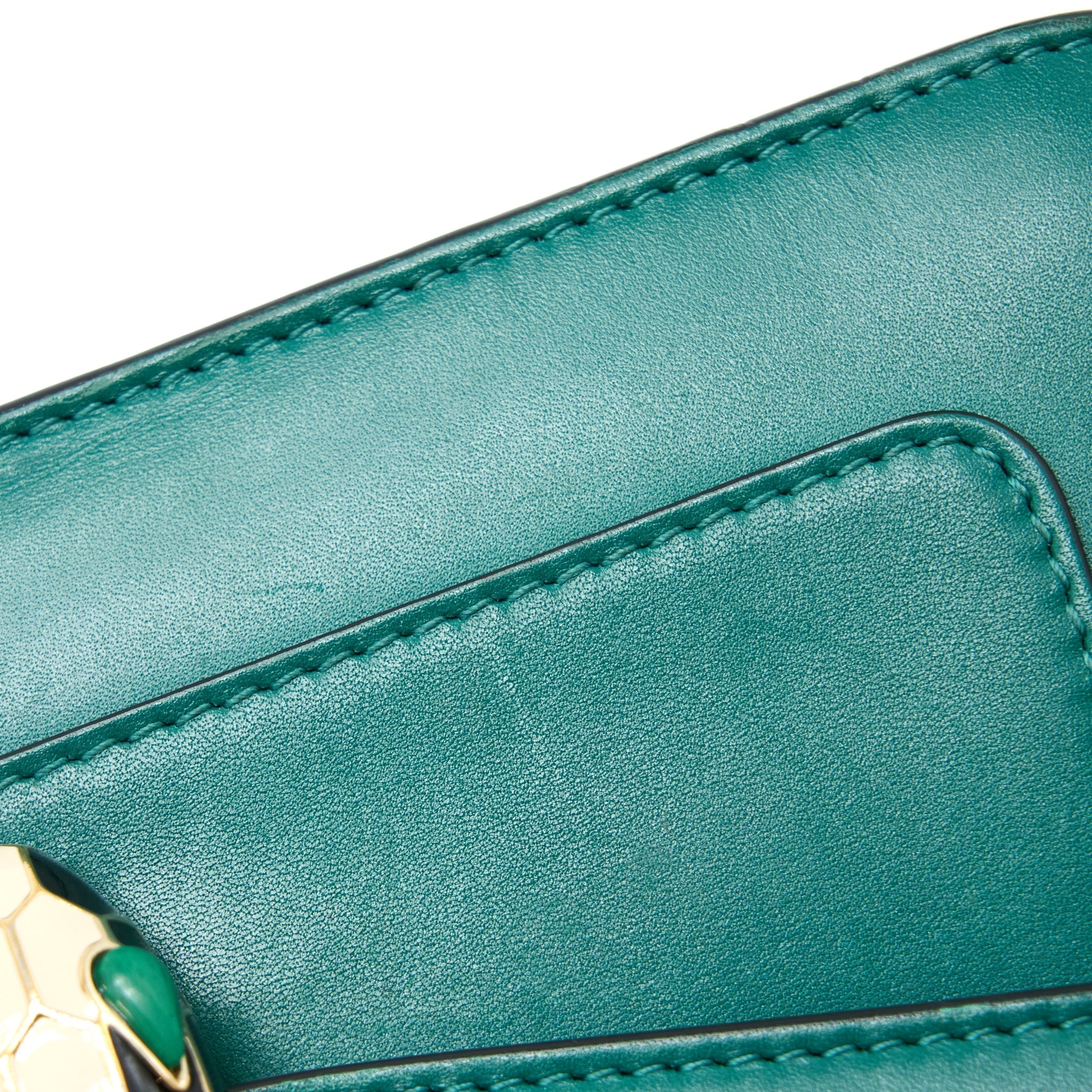 BVLGARI SERPENTI FOREVER CROSSBODY BAG CALFSKIN GREEN LGHW
