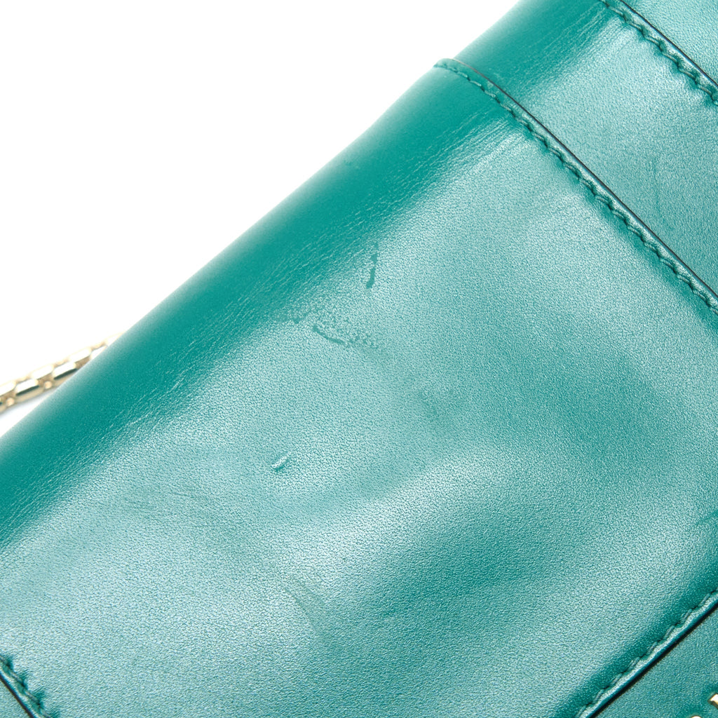 BVLGARI SERPENTI FOREVER CROSSBODY BAG CALFSKIN GREEN LGHW
