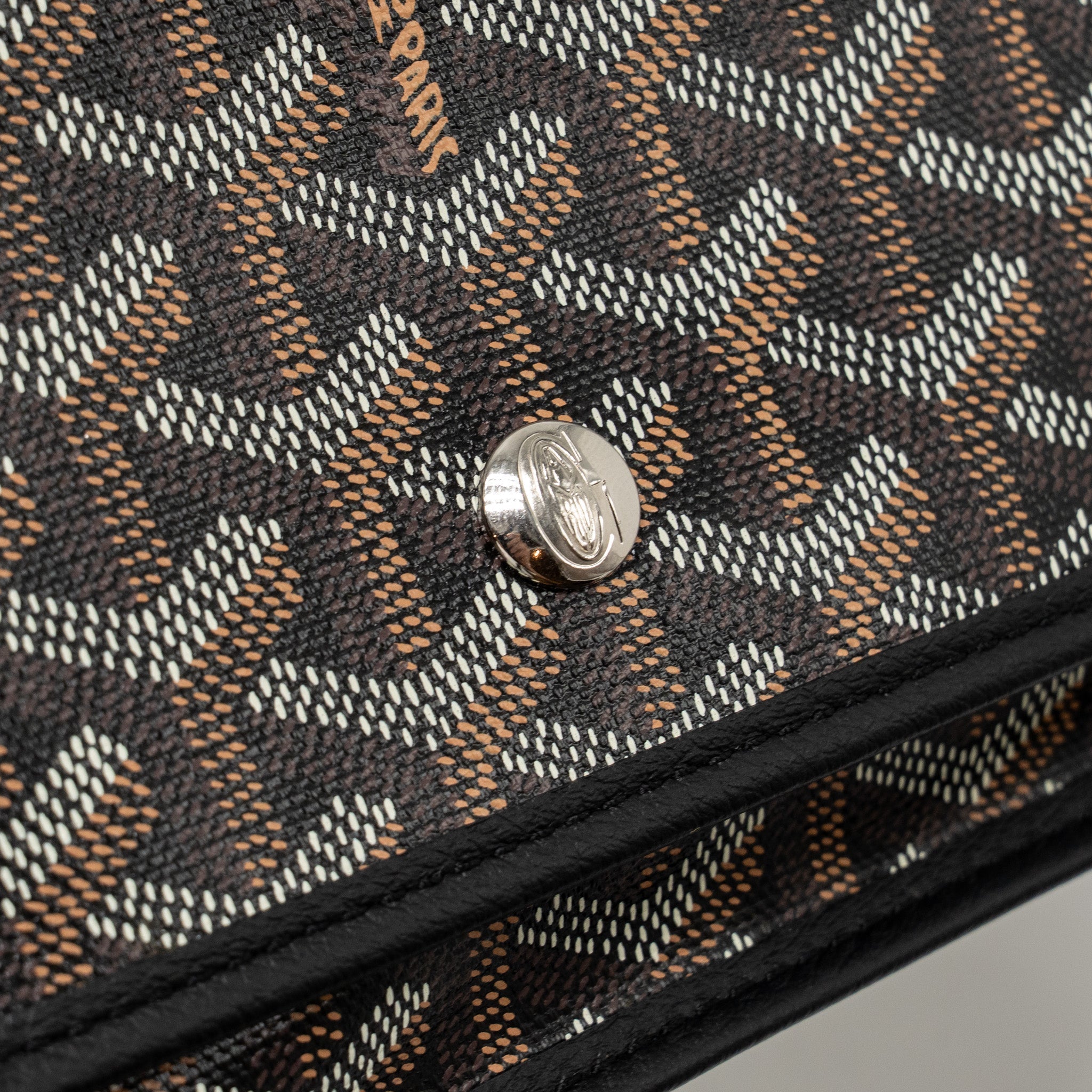 GOYARD PLUMET POCKET POCHETTE GOYARDINE CANVAS BLACK SHW