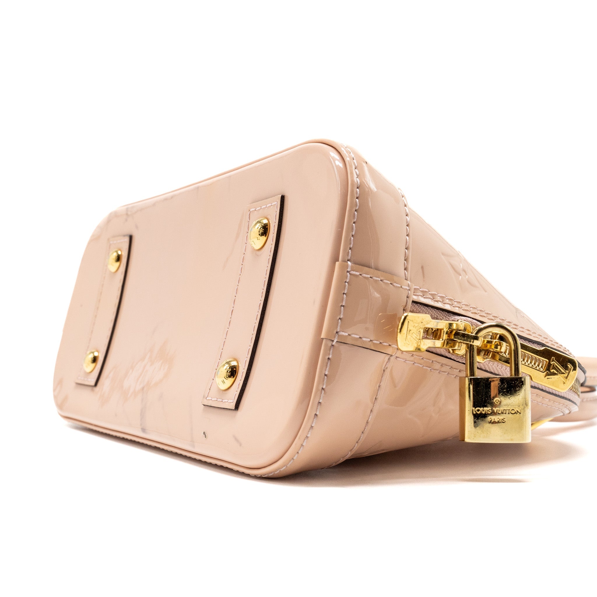 LOUIS VUITTON ALMA BB PATENT LIGHT PINK GHW