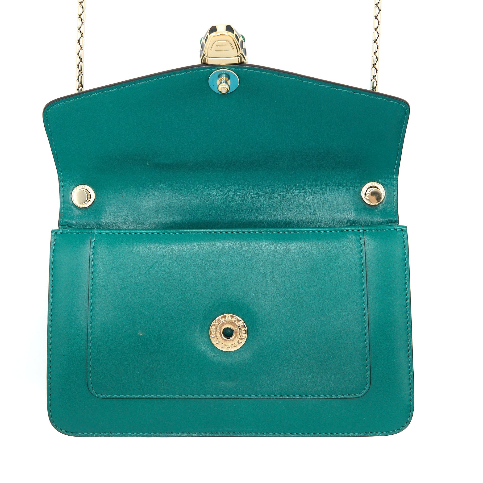 BVLGARI SERPENTI FOREVER CROSSBODY BAG CALFSKIN GREEN LGHW