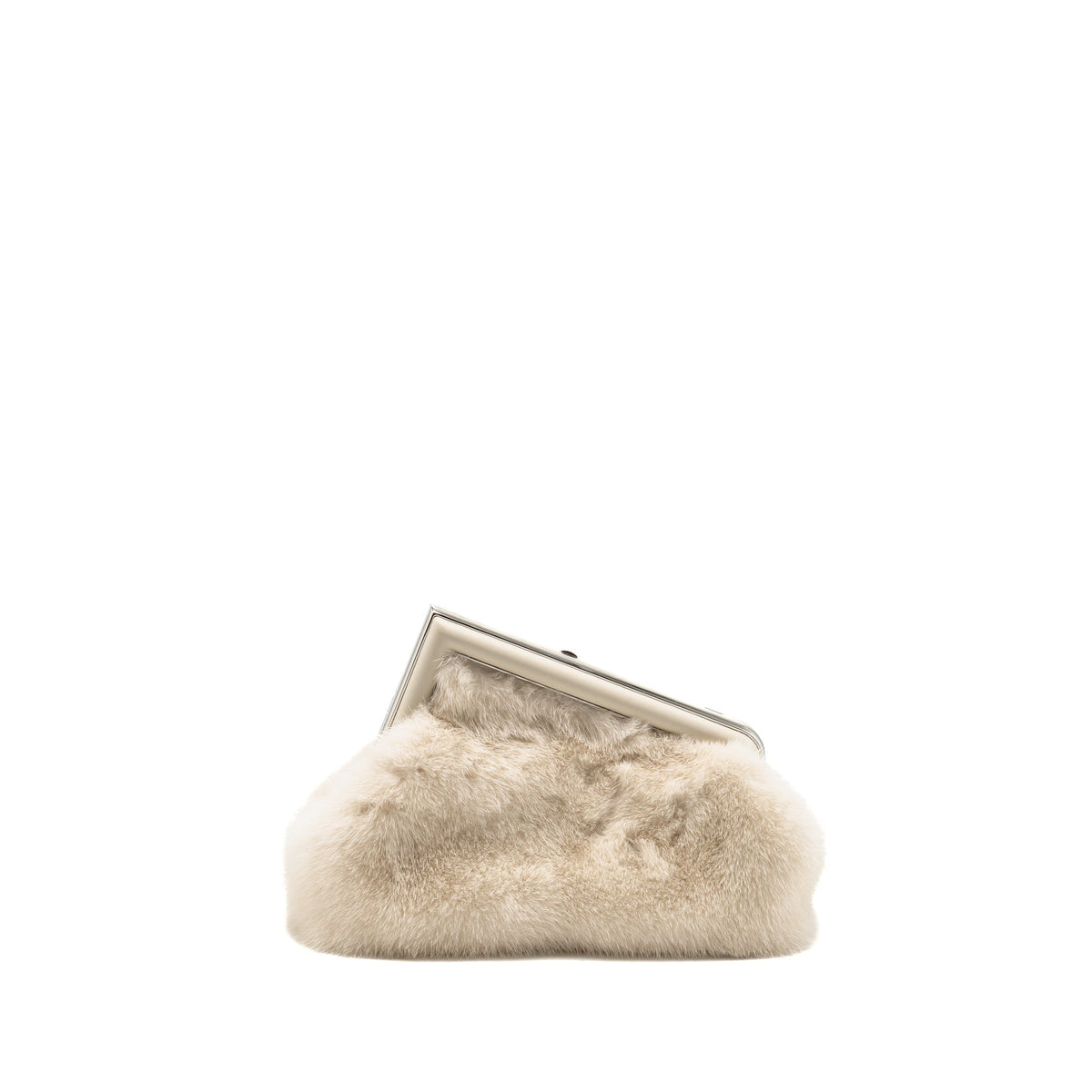 Fendi First Small Bag Mink Fur/Leather Off-white SHW
