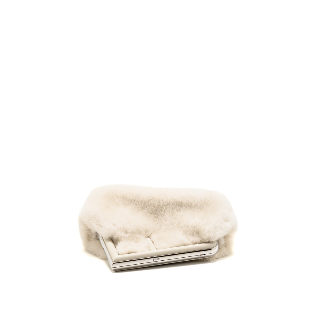 Fendi First Small Bag Mink Fur/Leather Off-white SHW