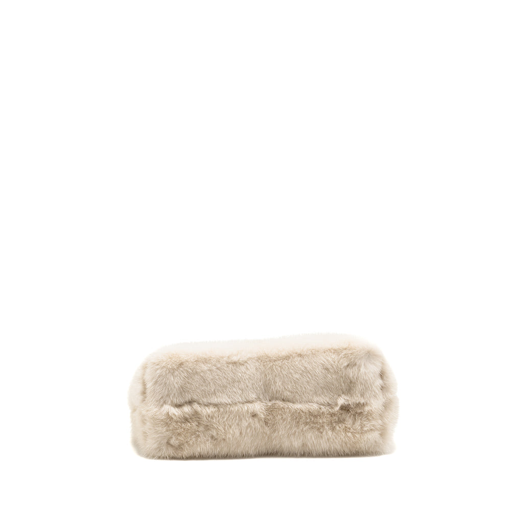 Fendi First Small Bag Mink Fur/Leather Off-white SHW
