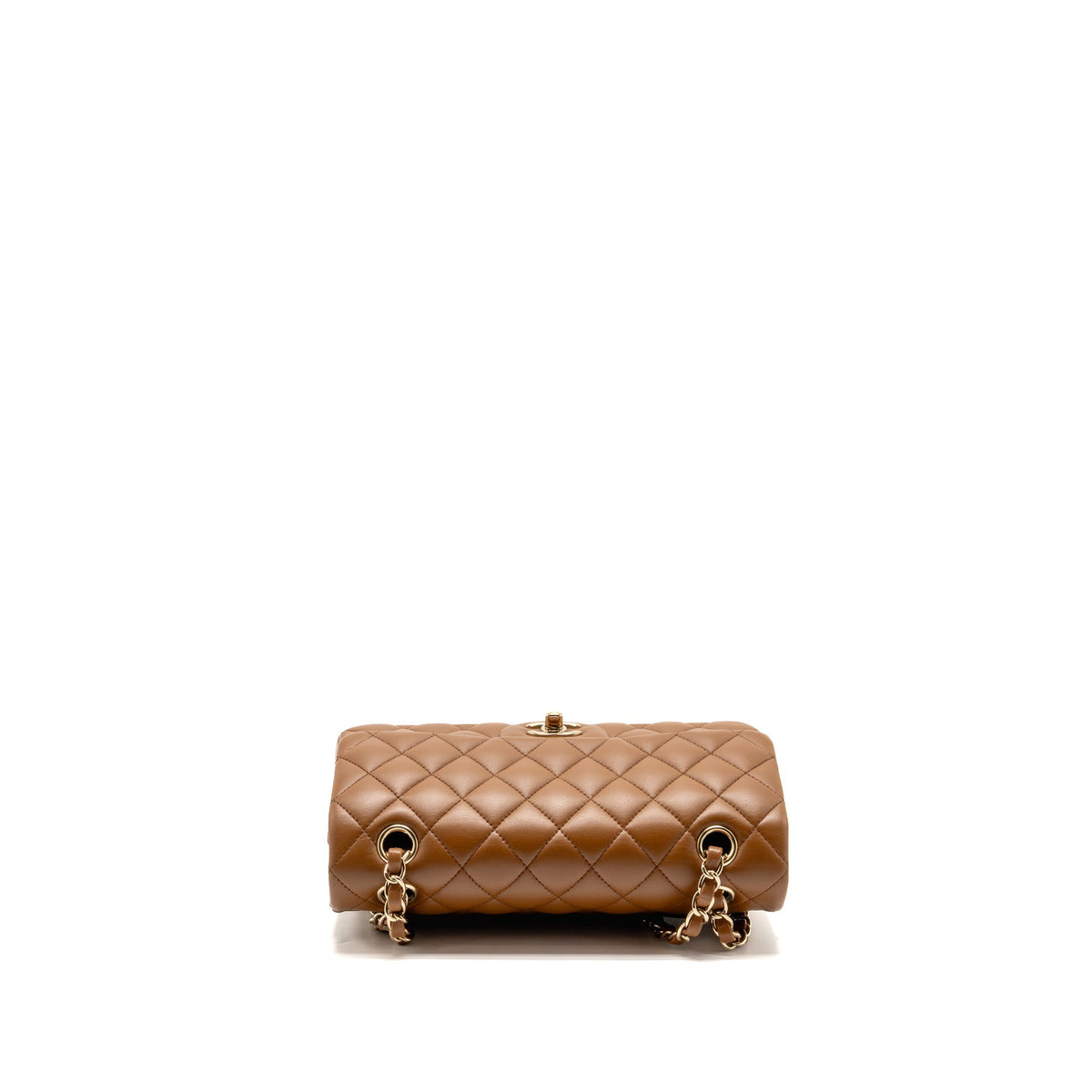 Chanel Small Classic Double Flap Bag Lambskin Dark Brown GHW (Microchip)