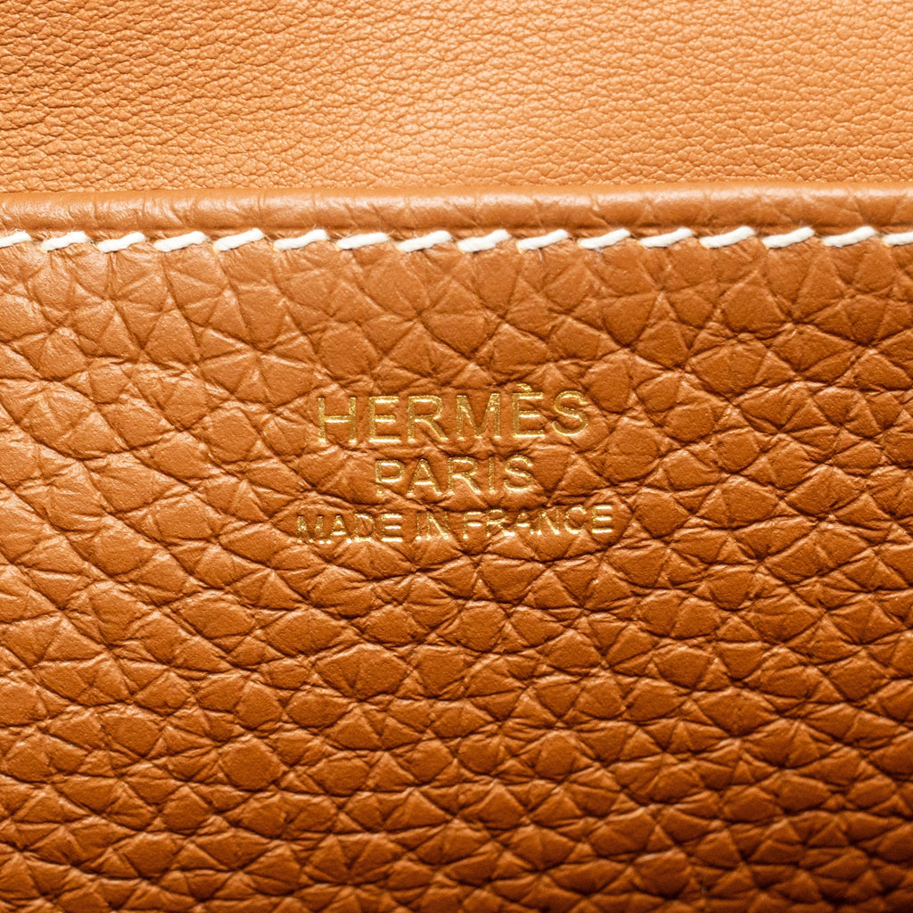 HERMES HALZAN 25 CLEMENCE GOLD GHW