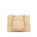 CHANEL GRAND SHOPPING TOTE BAG CAVIAR BEIGE GHW SERIAL 16