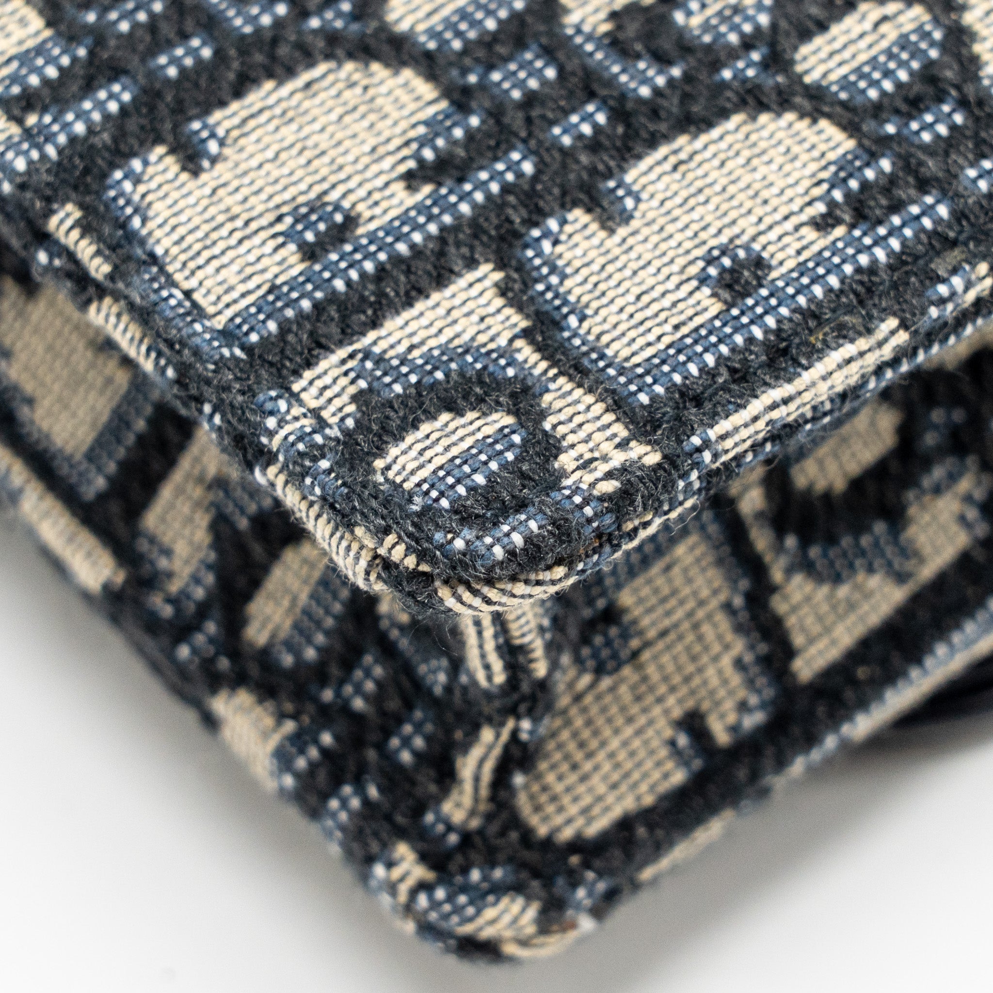 DIOR SADDLE BELT BAG BLUE OBLIQUE JACQUARD CANVAS GHW