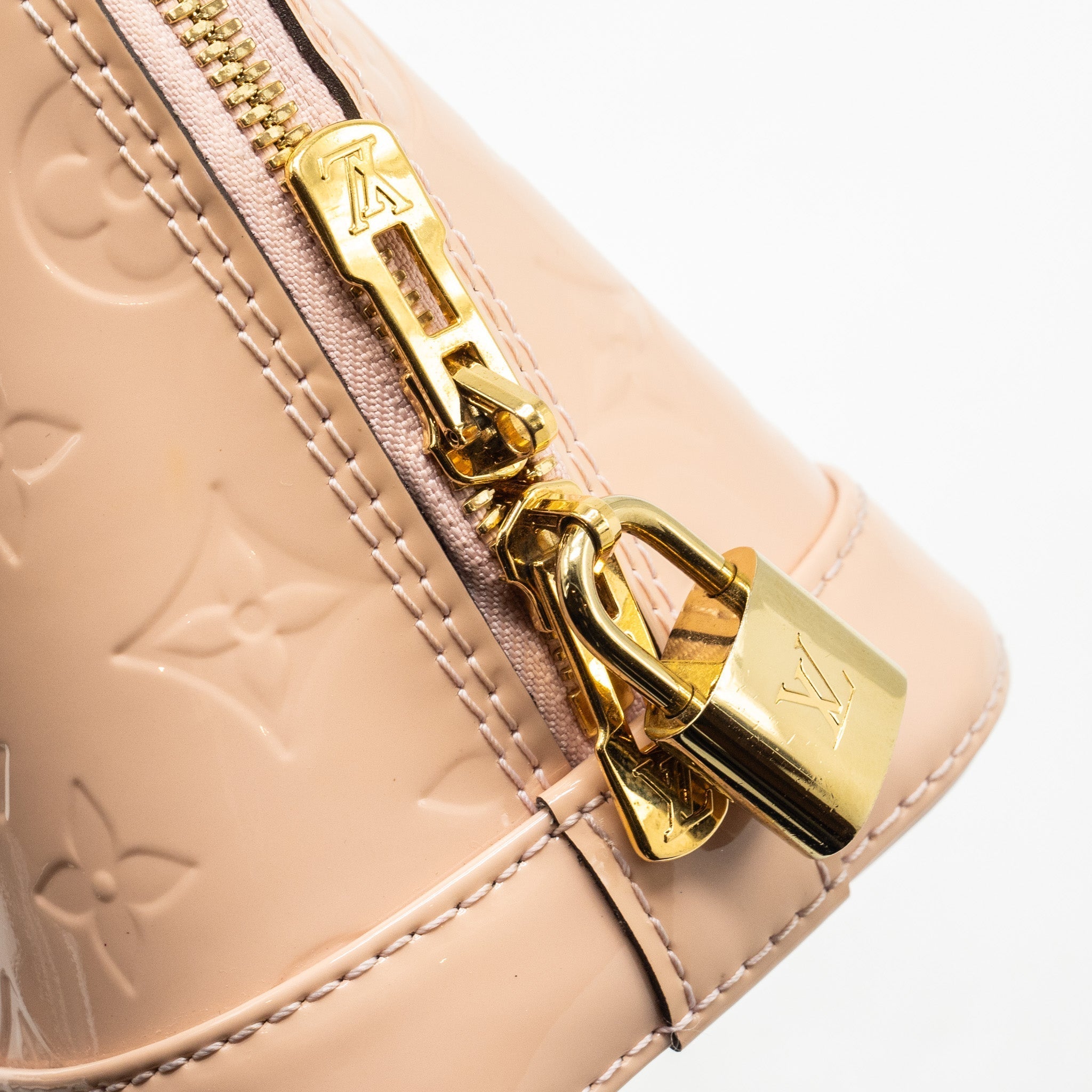 LOUIS VUITTON ALMA BB PATENT LIGHT PINK GHW