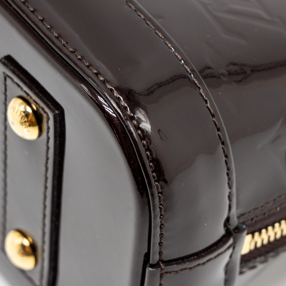 LOUIS VUITTON ALMA BB PATENT LEATHER AMATANTE GHW