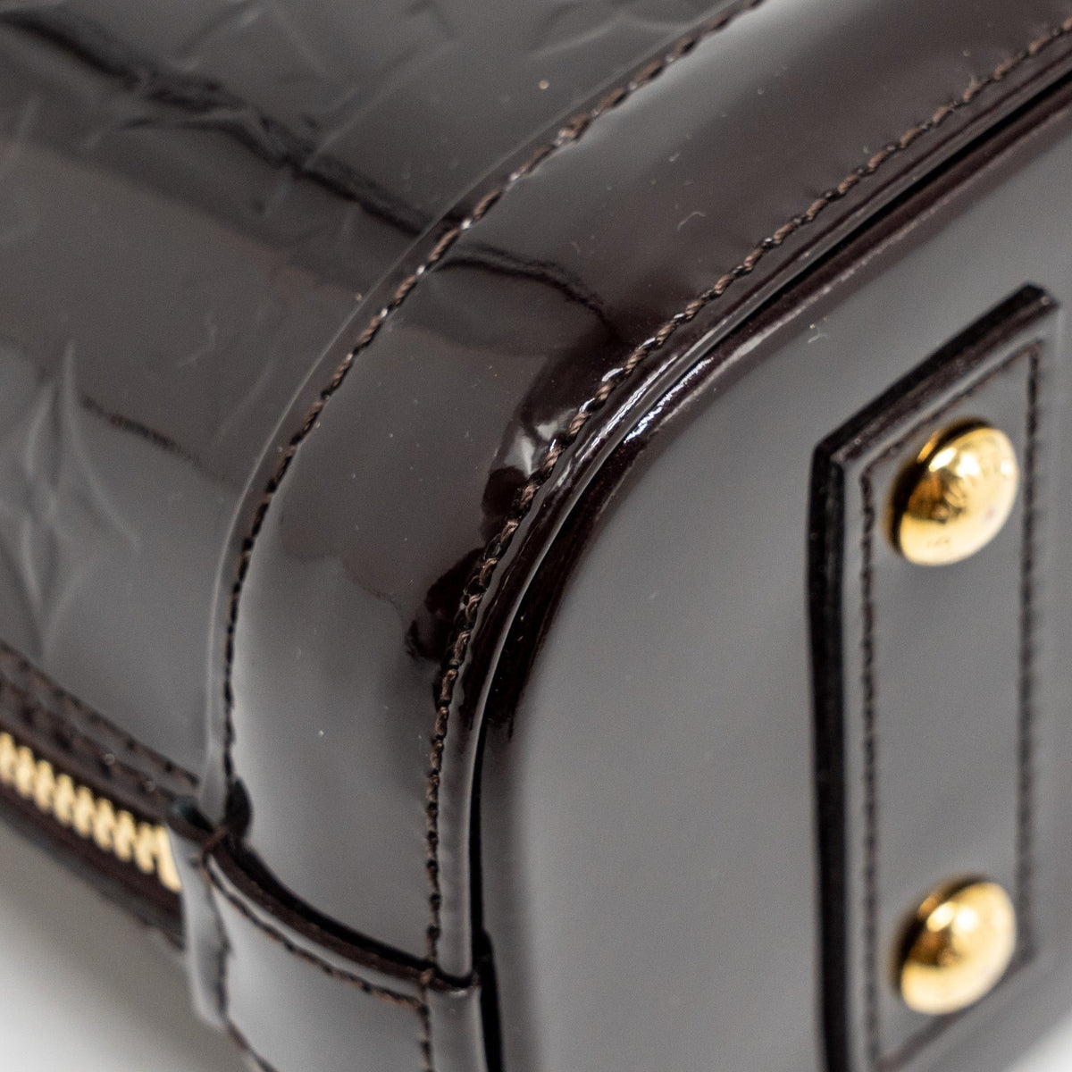 LOUIS VUITTON ALMA BB PATENT LEATHER AMATANTE GHW